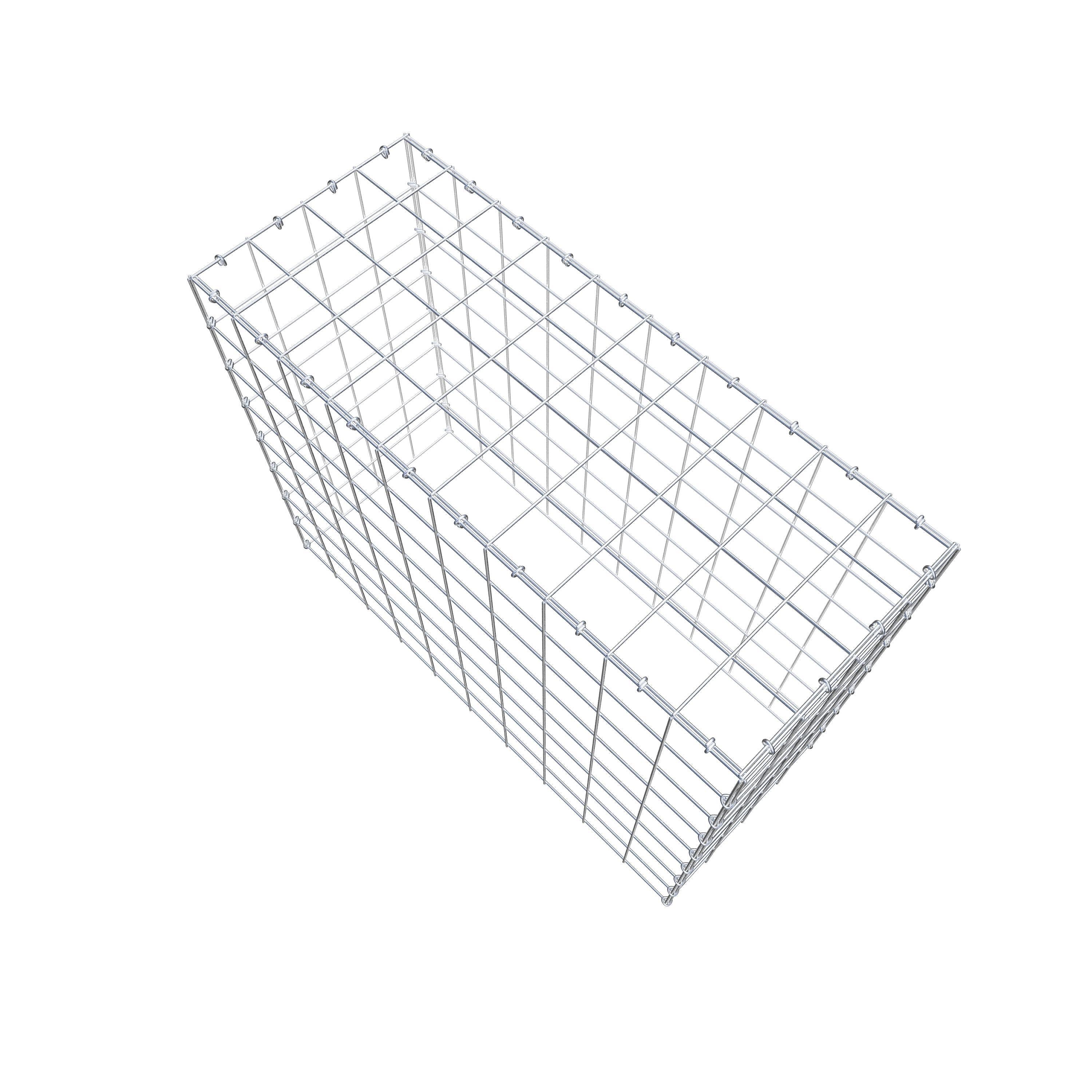 Mounted gabion type 3 100 cm x 80 cm x 40 cm (L x H x D), mesh size 10 cm x 10 cm, C-ring