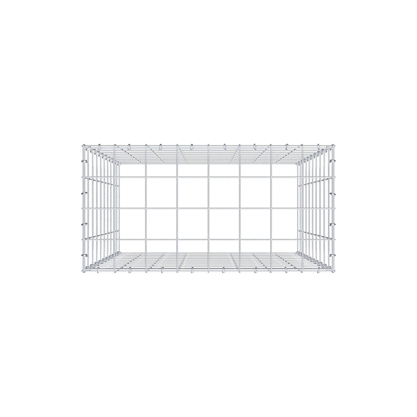 Anbaugabione Typ 3 100 cm x 80 cm x 40 cm (L x H x T), Maschenweite 10 cm x 10 cm, C-Ring