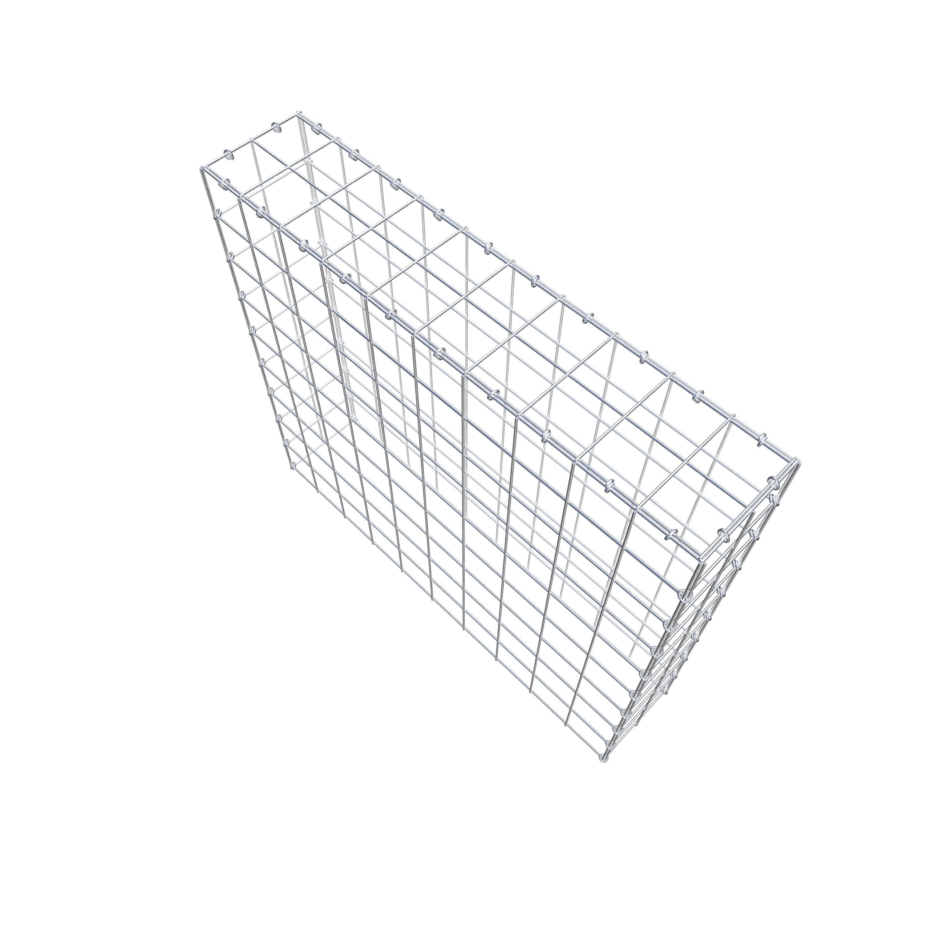 Mounted gabion type 3 100 cm x 90 cm x 20 cm (L x H x D), mesh size 10 cm x 10 cm, C-ring