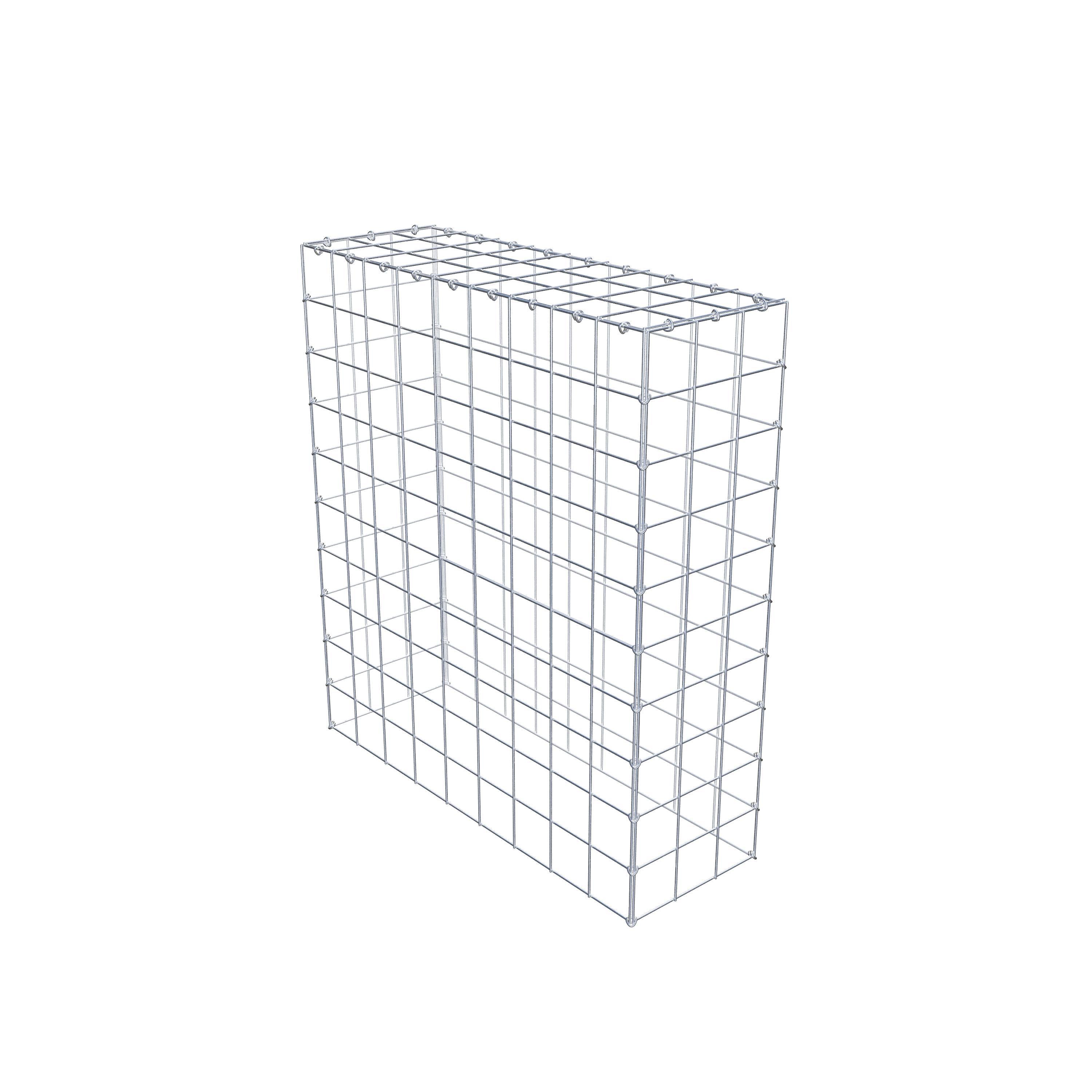 Mounted gabion type 3 100 cm x 90 cm x 30 cm (L x H x D), mesh size 10 cm x 10 cm, C-ring