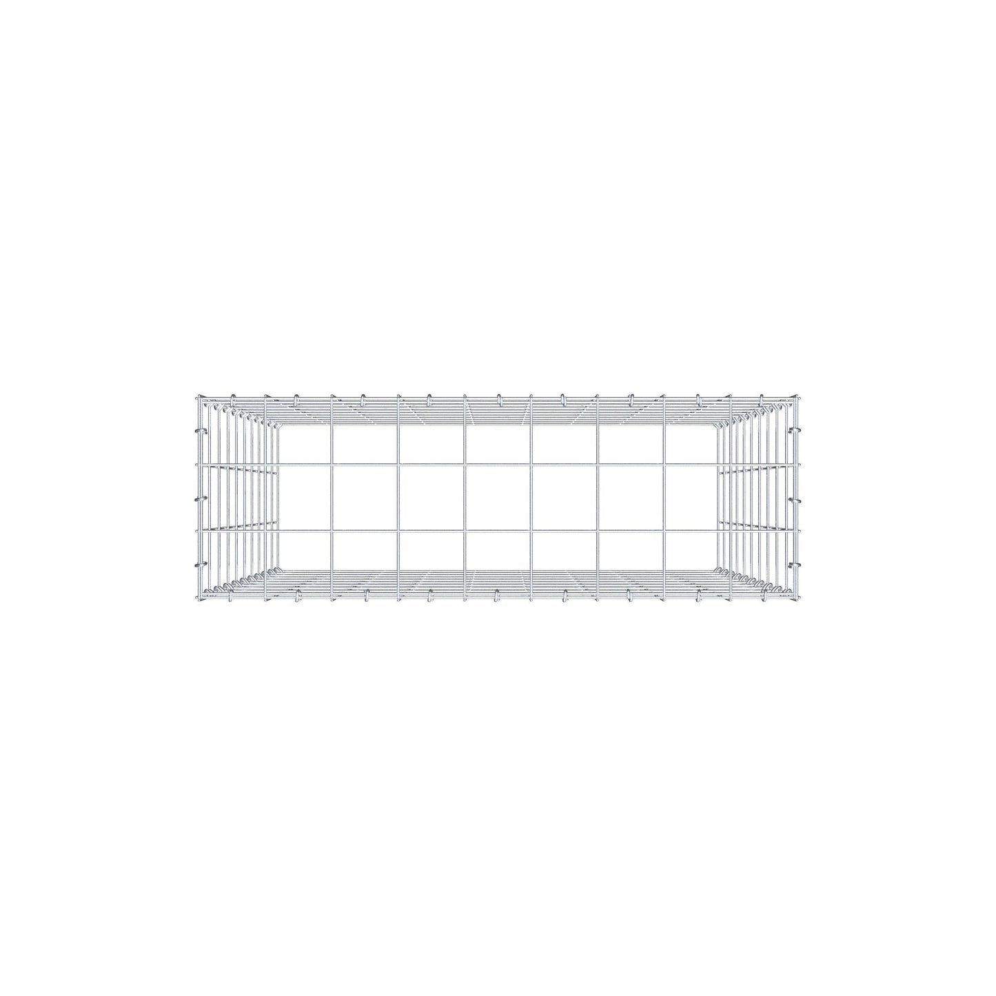 Gabbione aggiuntivo di tipo 3 100 cm x 90 cm x 30 cm (L x H x P), maglia 10 cm x 10 cm, anello a C