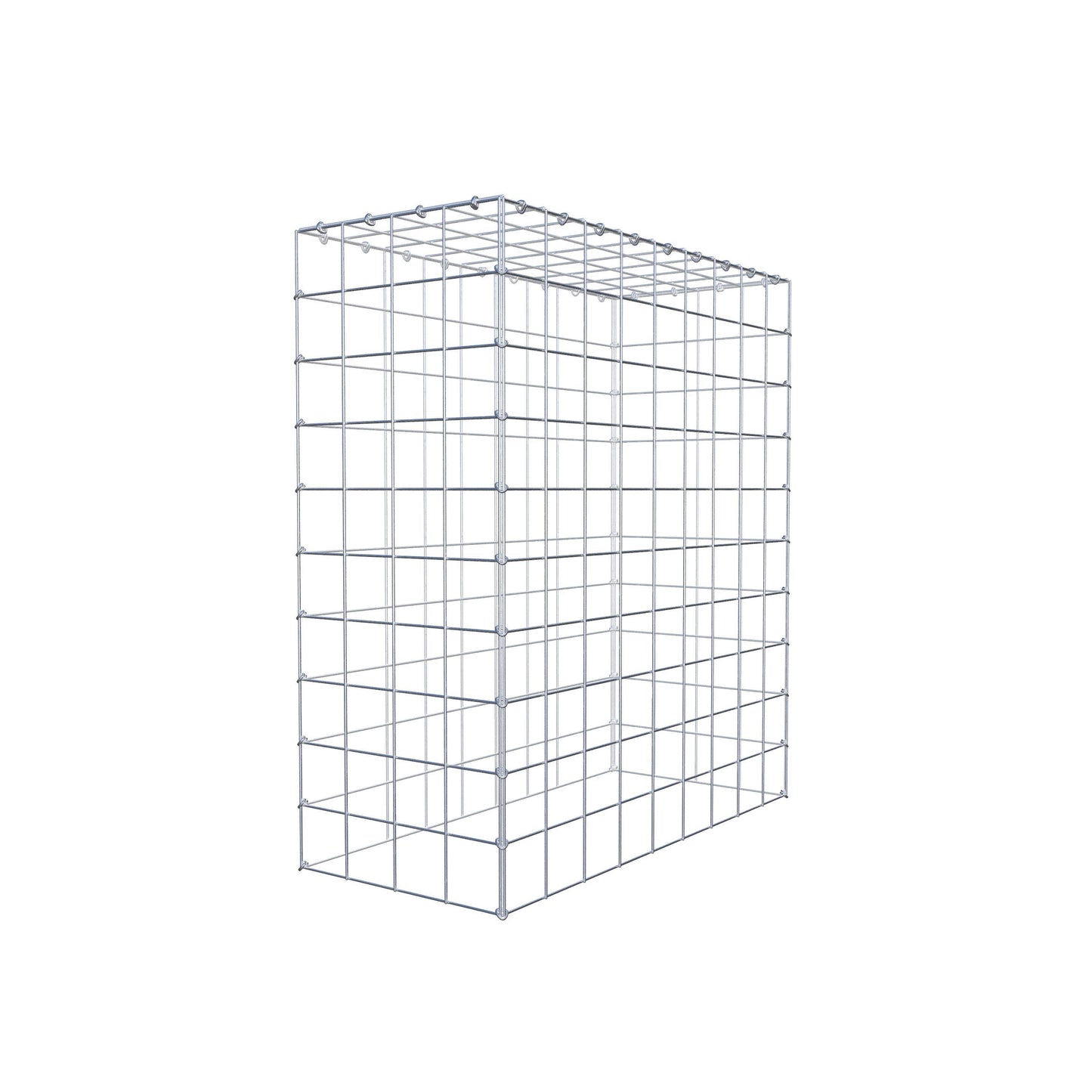 Typ 3 påbyggnadsgabion 100 cm x 90 cm x 40 cm (L x H x D), maskstorlek 10 cm x 10 cm, C-ring