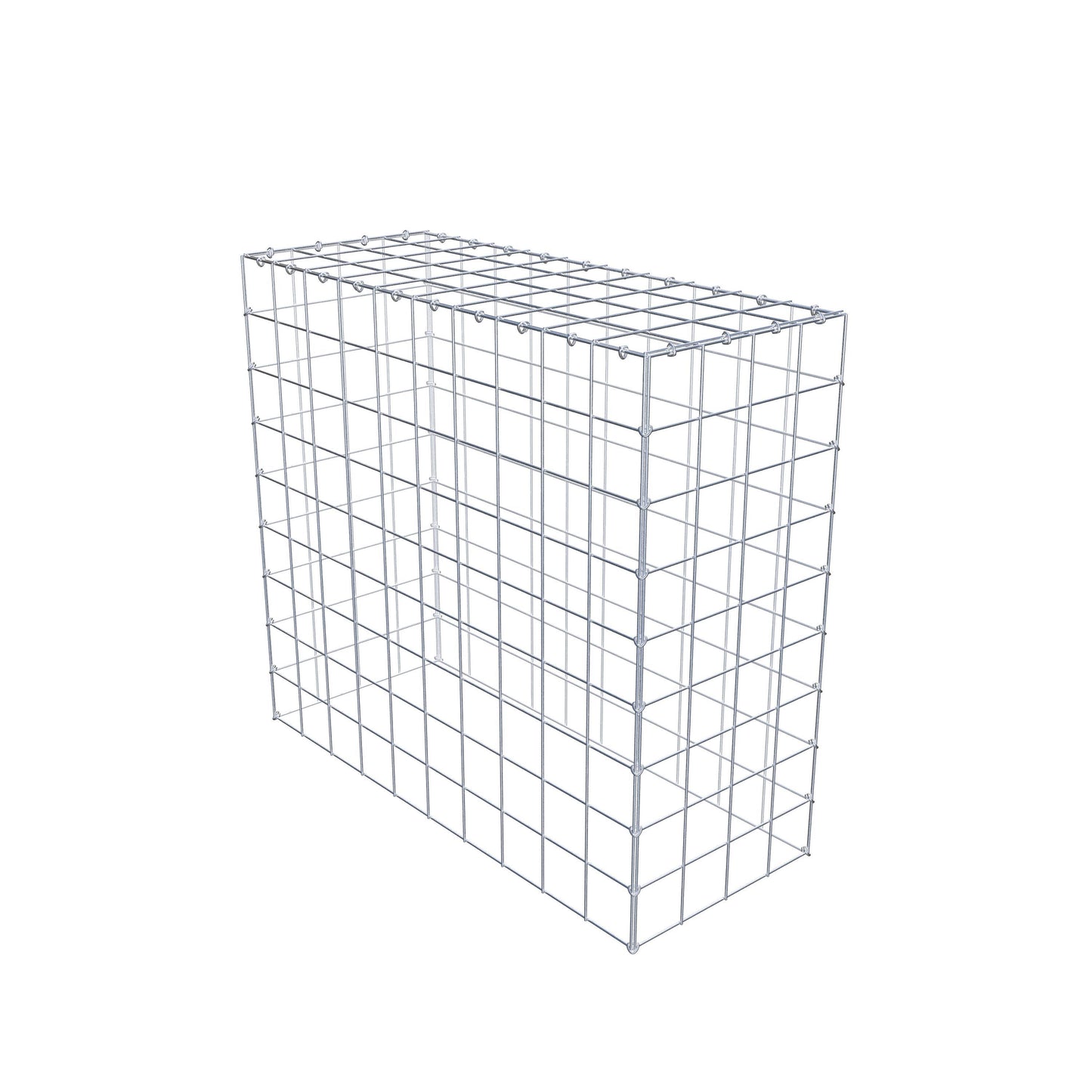 Typ 3 påbyggnadsgabion 100 cm x 90 cm x 40 cm (L x H x D), maskstorlek 10 cm x 10 cm, C-ring