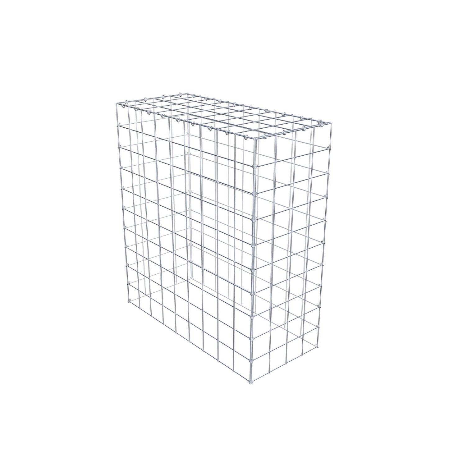 Typ 3 påbyggnadsgabion 100 cm x 90 cm x 40 cm (L x H x D), maskstorlek 10 cm x 10 cm, C-ring