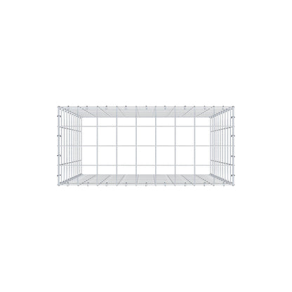 Typ 3 påbyggnadsgabion 100 cm x 90 cm x 40 cm (L x H x D), maskstorlek 10 cm x 10 cm, C-ring