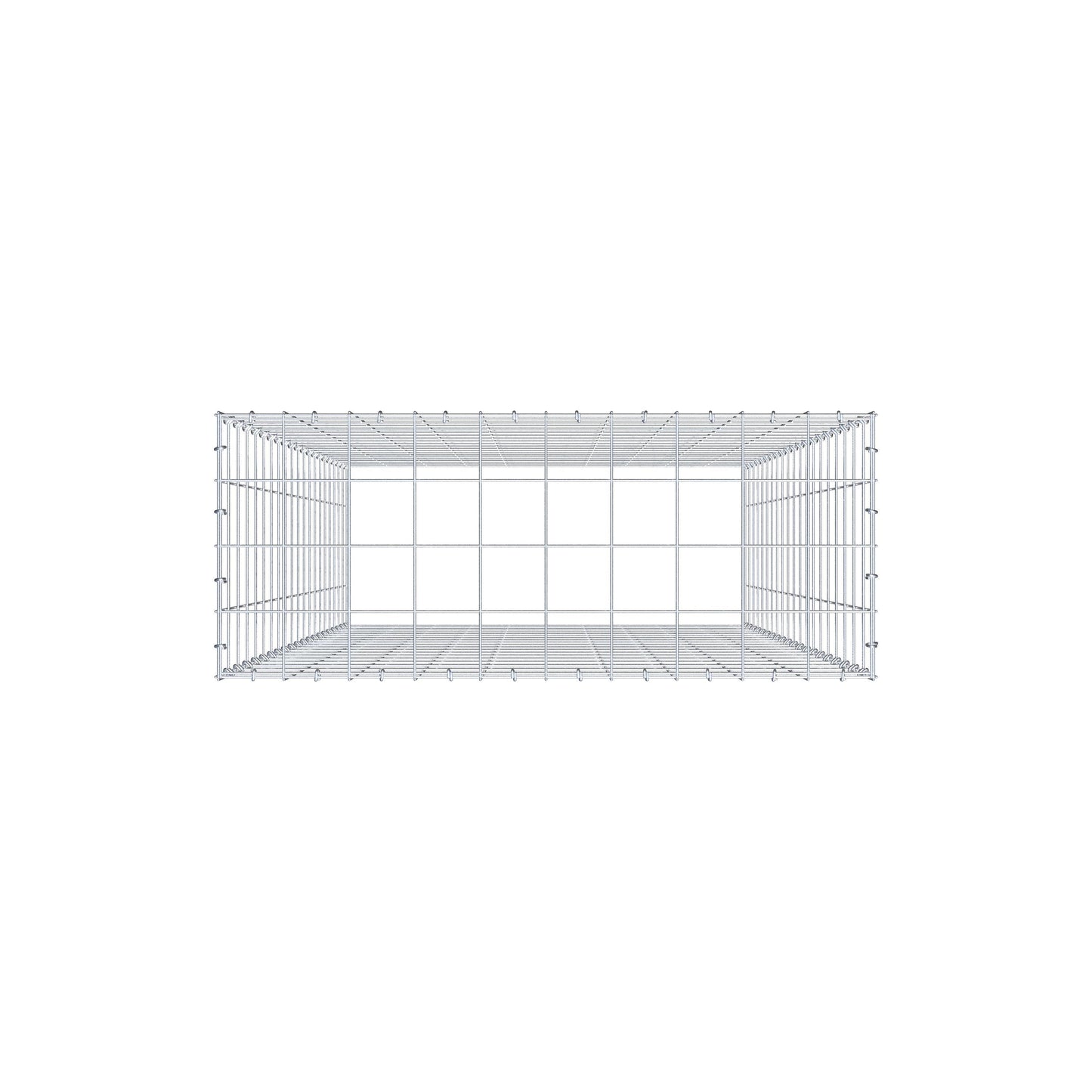 Fourche rapportée type 3 200 cm x 100 cm x 40 cm (L x H x P), mailles 10 cm x 10 cm, anneau en C