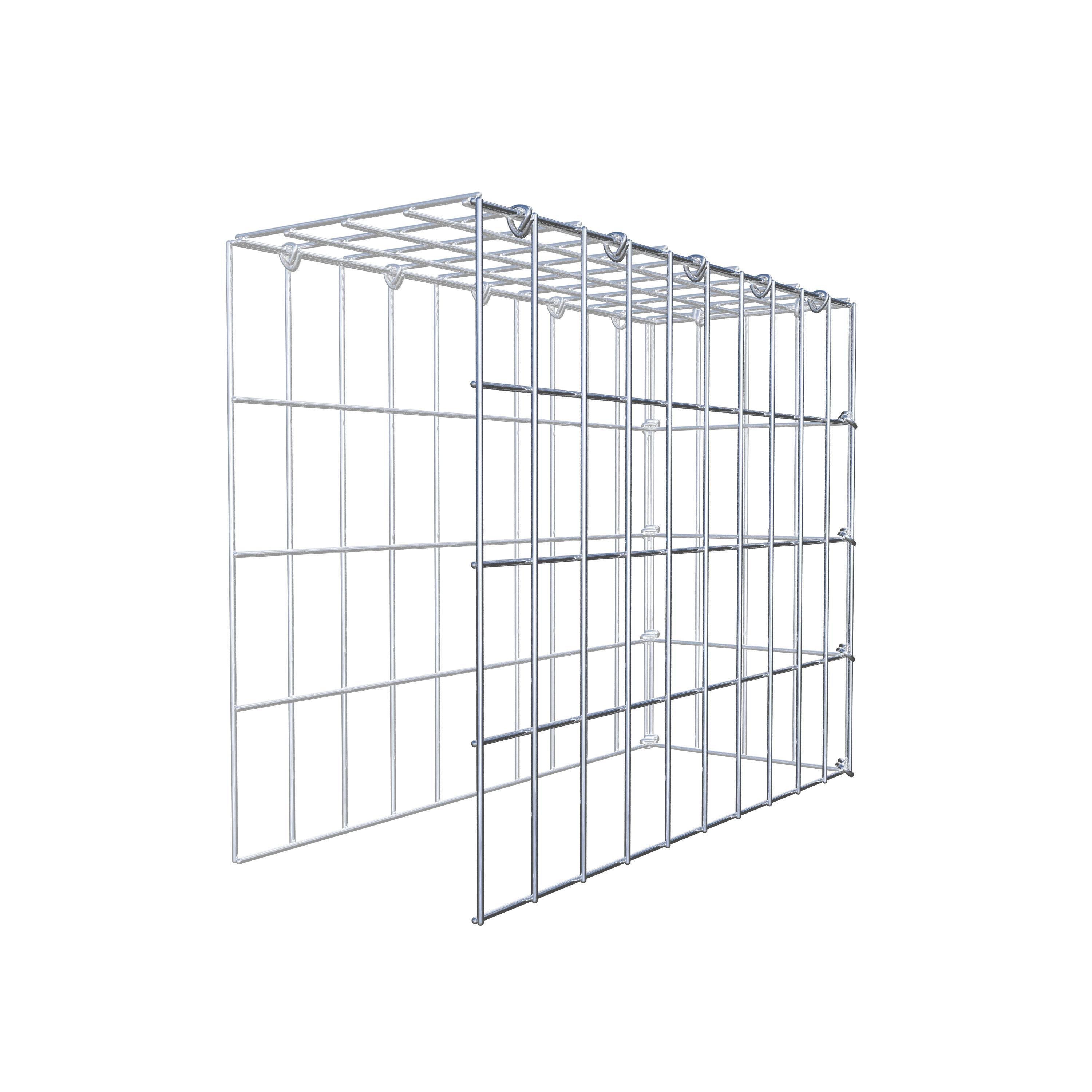 Monteret gabion type 4 50 cm x 40 cm x 20 cm (L x H x D), maskestørrelse 5 cm x 10 cm, C-ring