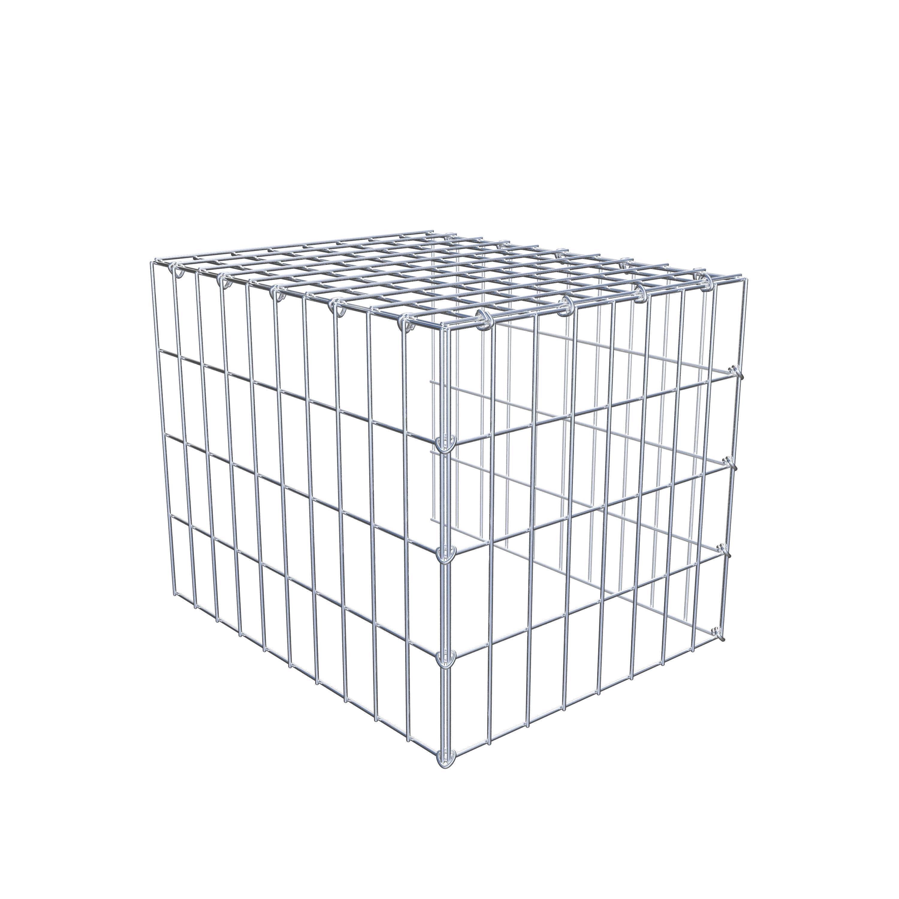 Monteret gabion type 4 50 cm x 40 cm x 40 cm (L x H x D), maskestørrelse 5 cm x 10 cm, C-ring