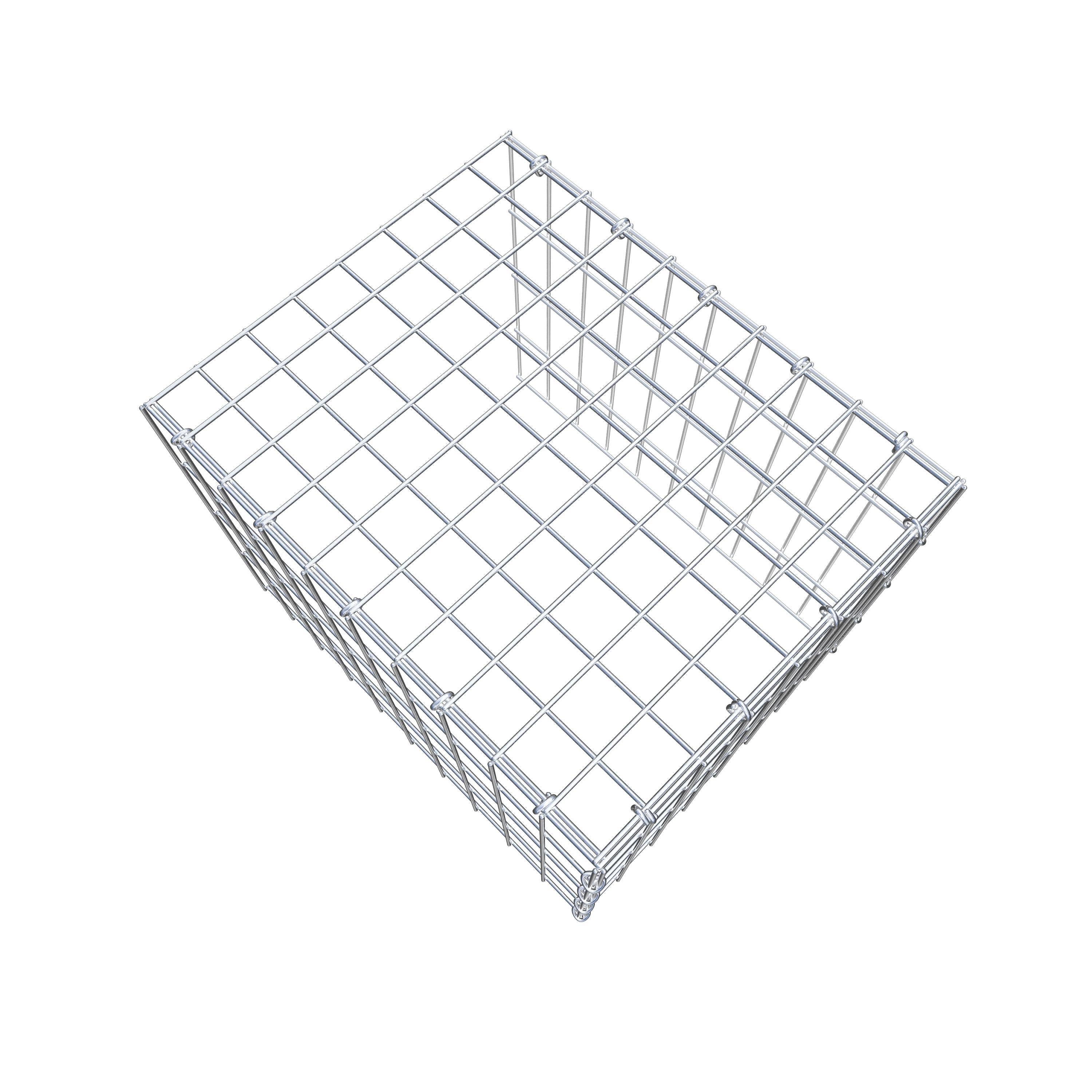 Monteret gabion type 4 50 cm x 40 cm x 40 cm (L x H x D), maskestørrelse 5 cm x 10 cm, C-ring