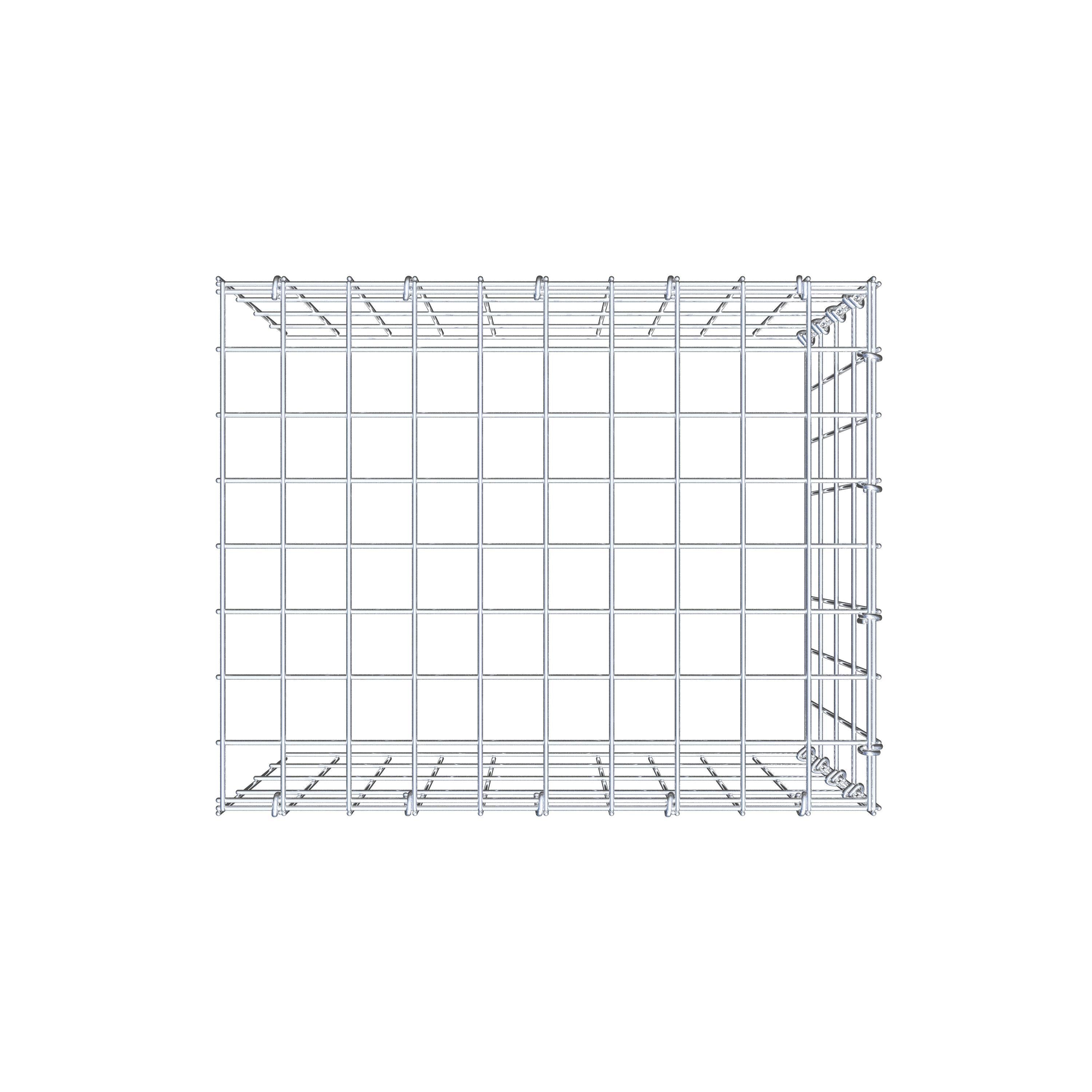 Monteret gabion type 4 50 cm x 40 cm x 40 cm (L x H x D), maskestørrelse 5 cm x 10 cm, C-ring