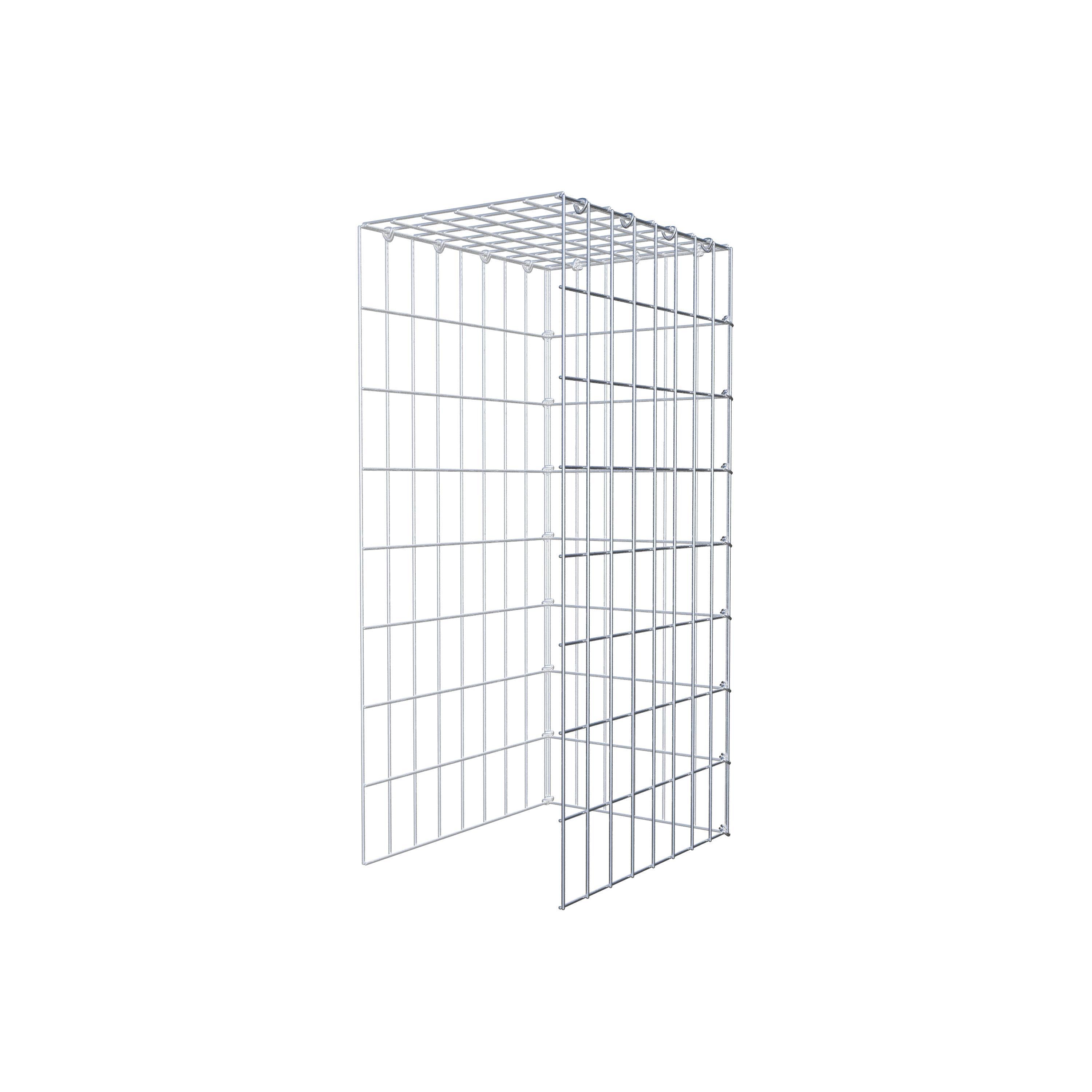 Monteret gabion type 4 80 cm x 40 cm x 30 cm (L x H x D), maskestørrelse 5 cm x 10 cm, C-ring