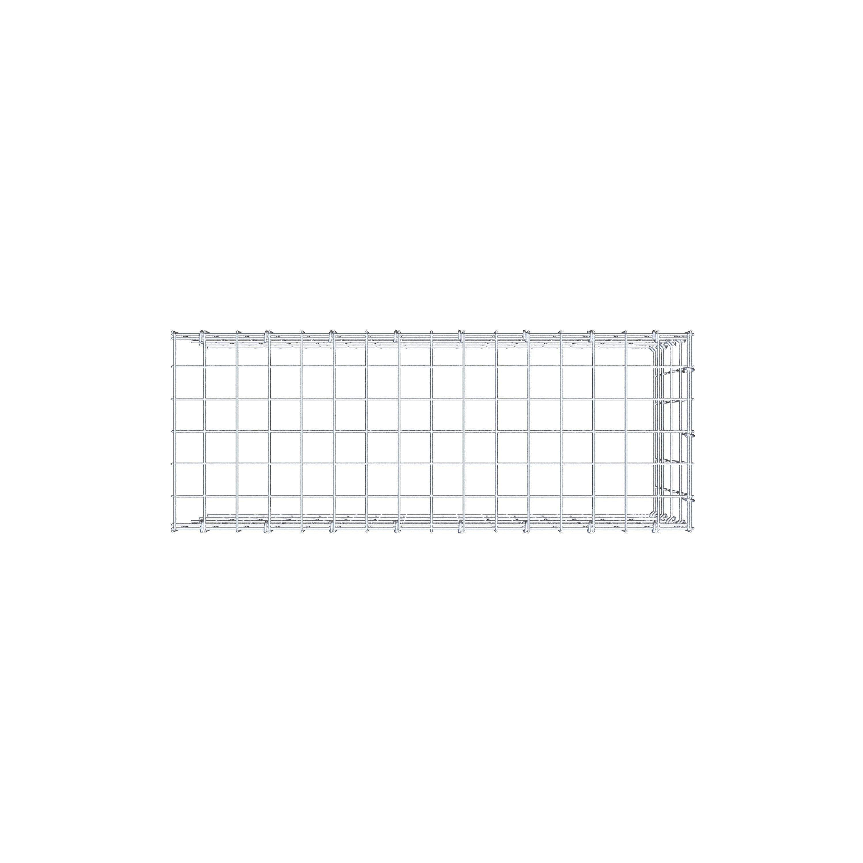 Monteret gabion type 4 80 cm x 40 cm x 30 cm (L x H x D), maskestørrelse 5 cm x 10 cm, C-ring