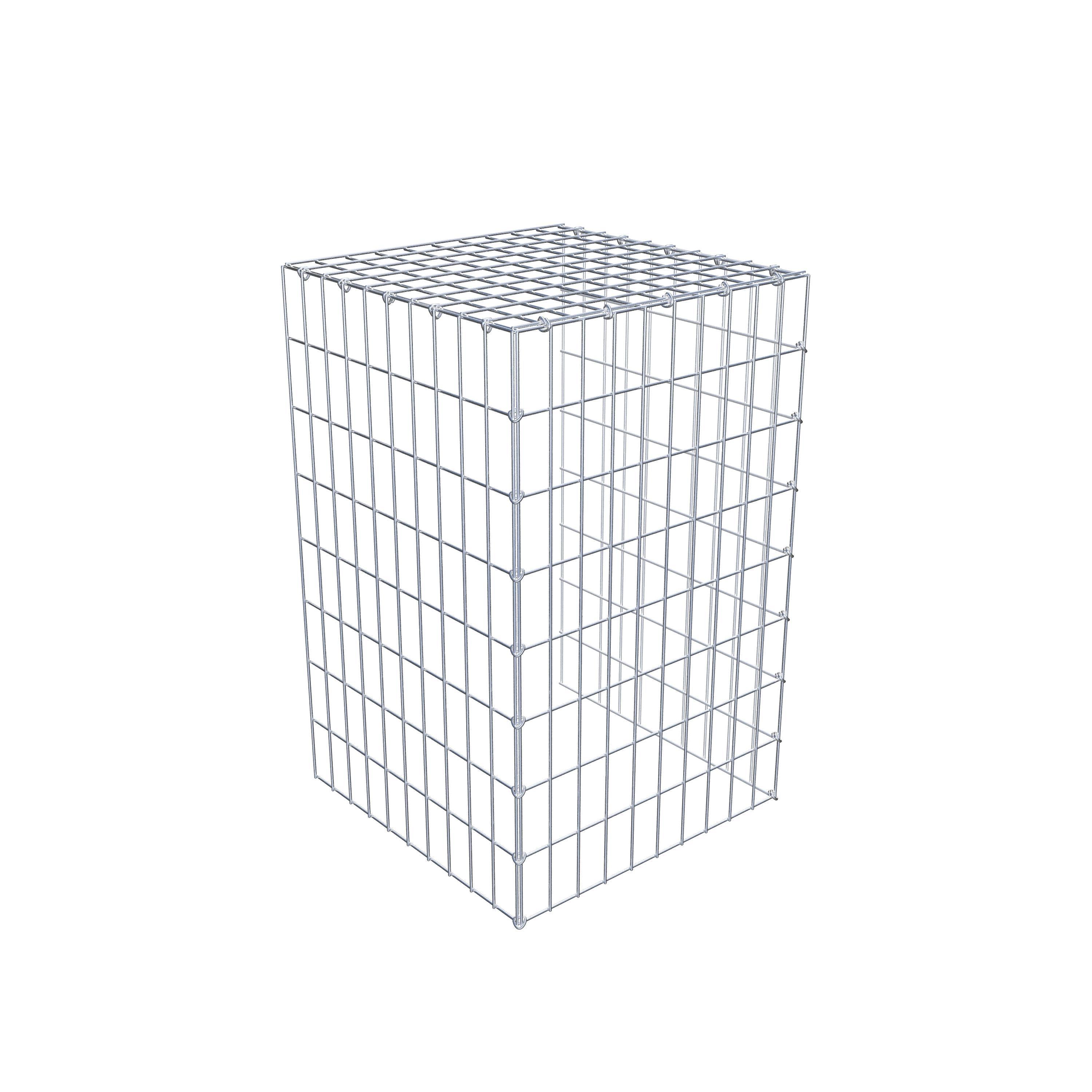 Mounted gabion type 4 80 cm x 50 cm x 50 cm (L x H x D), mesh size 5 cm x 10 cm, C-ring