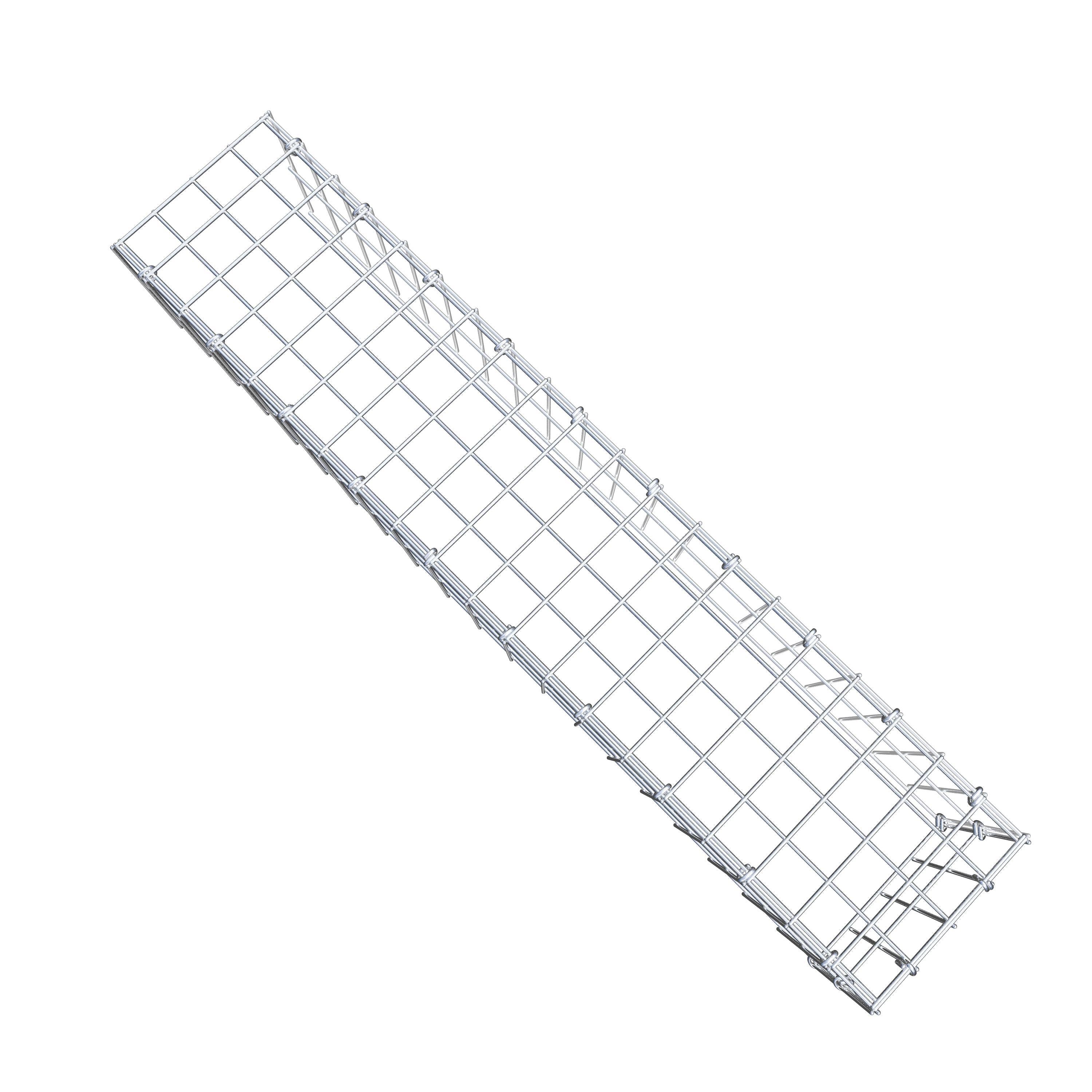 Monteret gabion type 4 100 cm x 20 cm x 20 cm (L x H x D), maskestørrelse 5 cm x 10 cm, C-ring