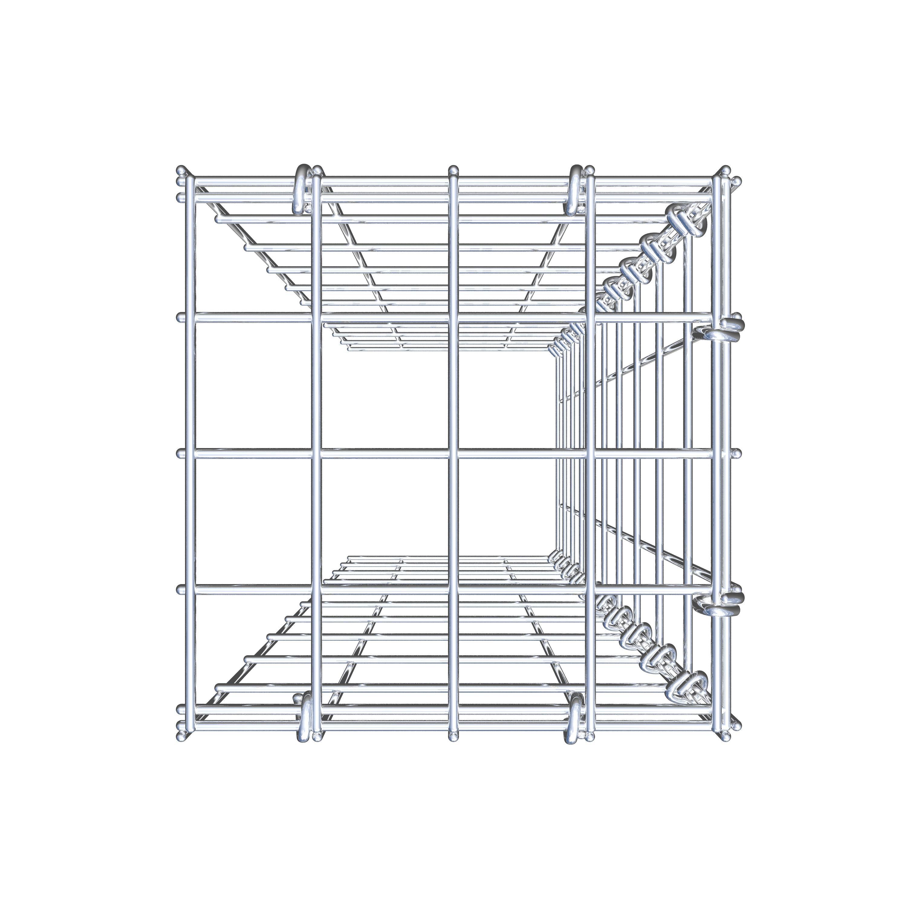 Monteret gabion type 4 100 cm x 20 cm x 20 cm (L x H x D), maskestørrelse 5 cm x 10 cm, C-ring