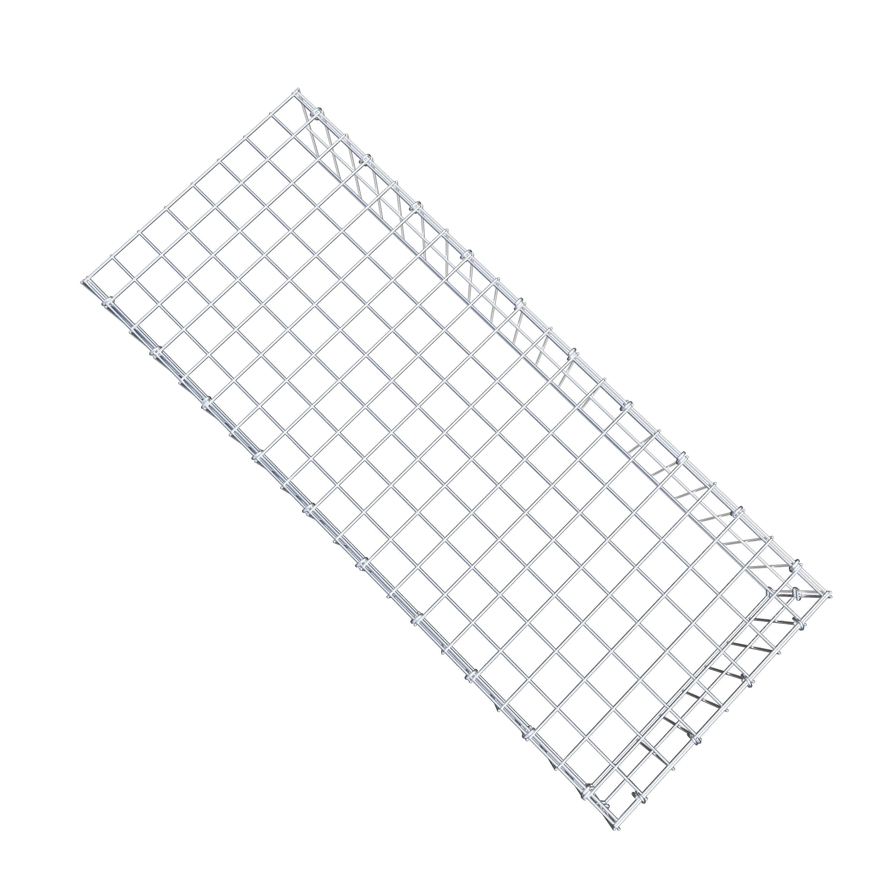 Monteret gabion type 4 100 cm x 20 cm x 40 cm (L x H x D), maskestørrelse 5 cm x 10 cm, C-ring