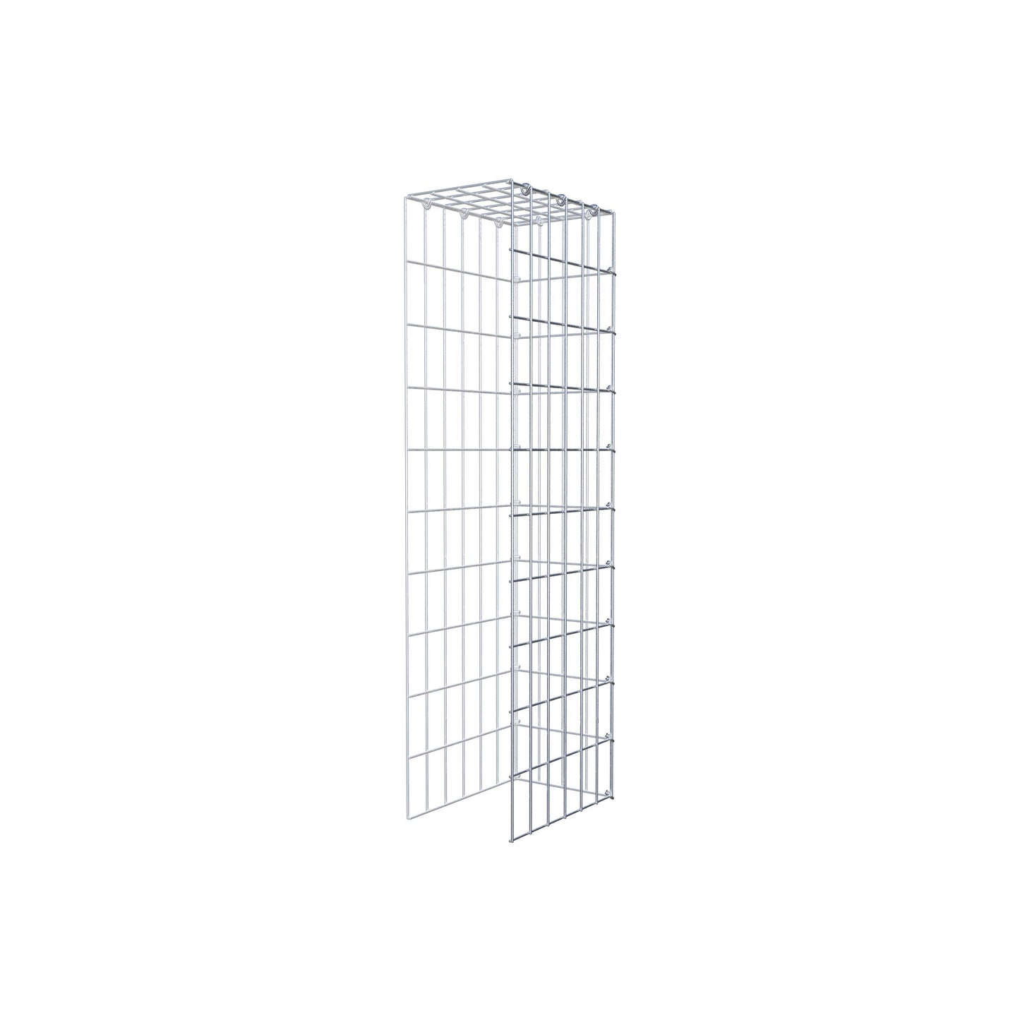 Mounted gabion type 4 100 cm x 30 cm x 20 cm (L x H x D), mesh size 5 cm x 10 cm, C-ring