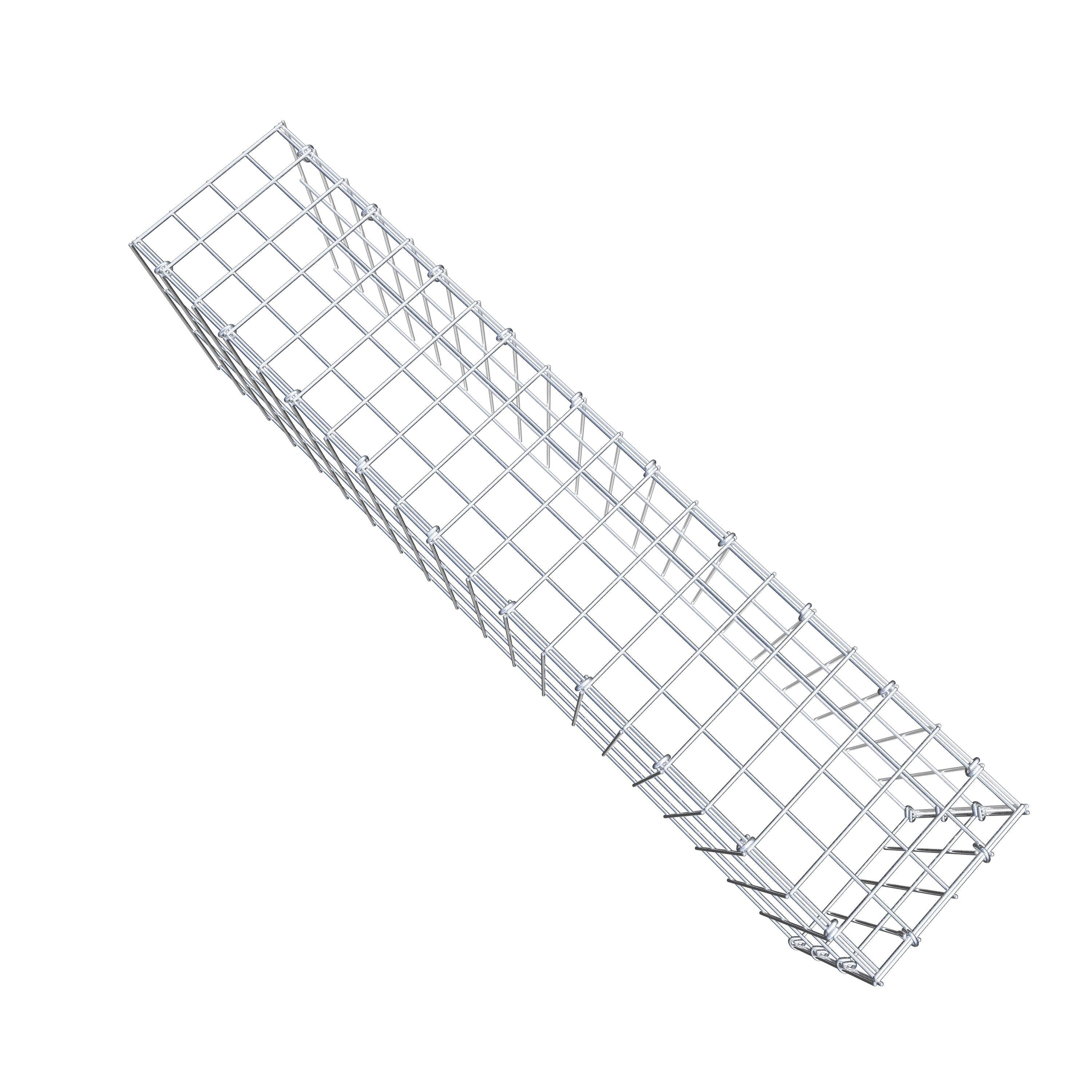 Mounted gabion type 4 100 cm x 30 cm x 20 cm (L x H x D), mesh size 5 cm x 10 cm, C-ring