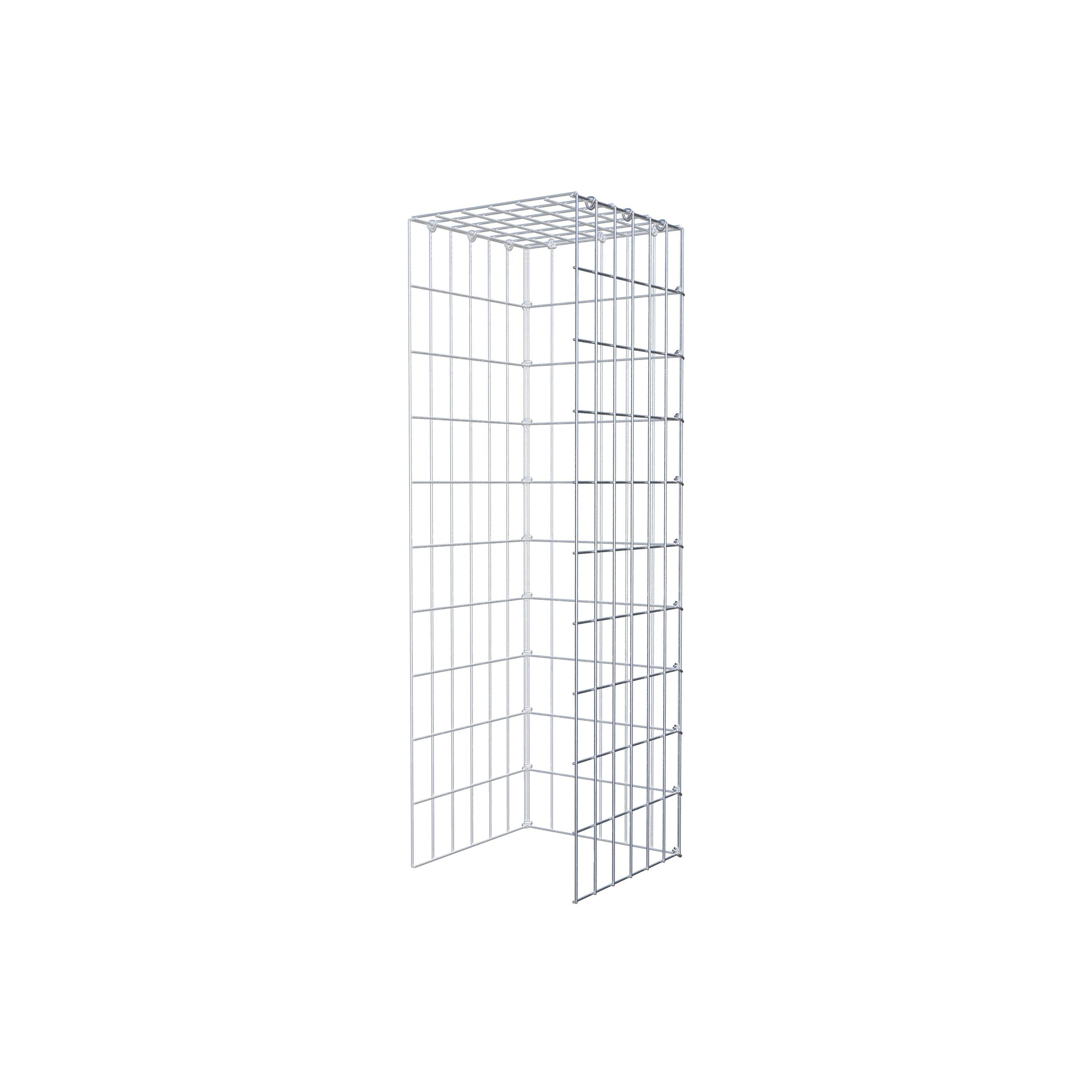 Mounted gabion type 4 100 cm x 30 cm x 30 cm (L x H x D), mesh size 5 cm x 10 cm, C-ring