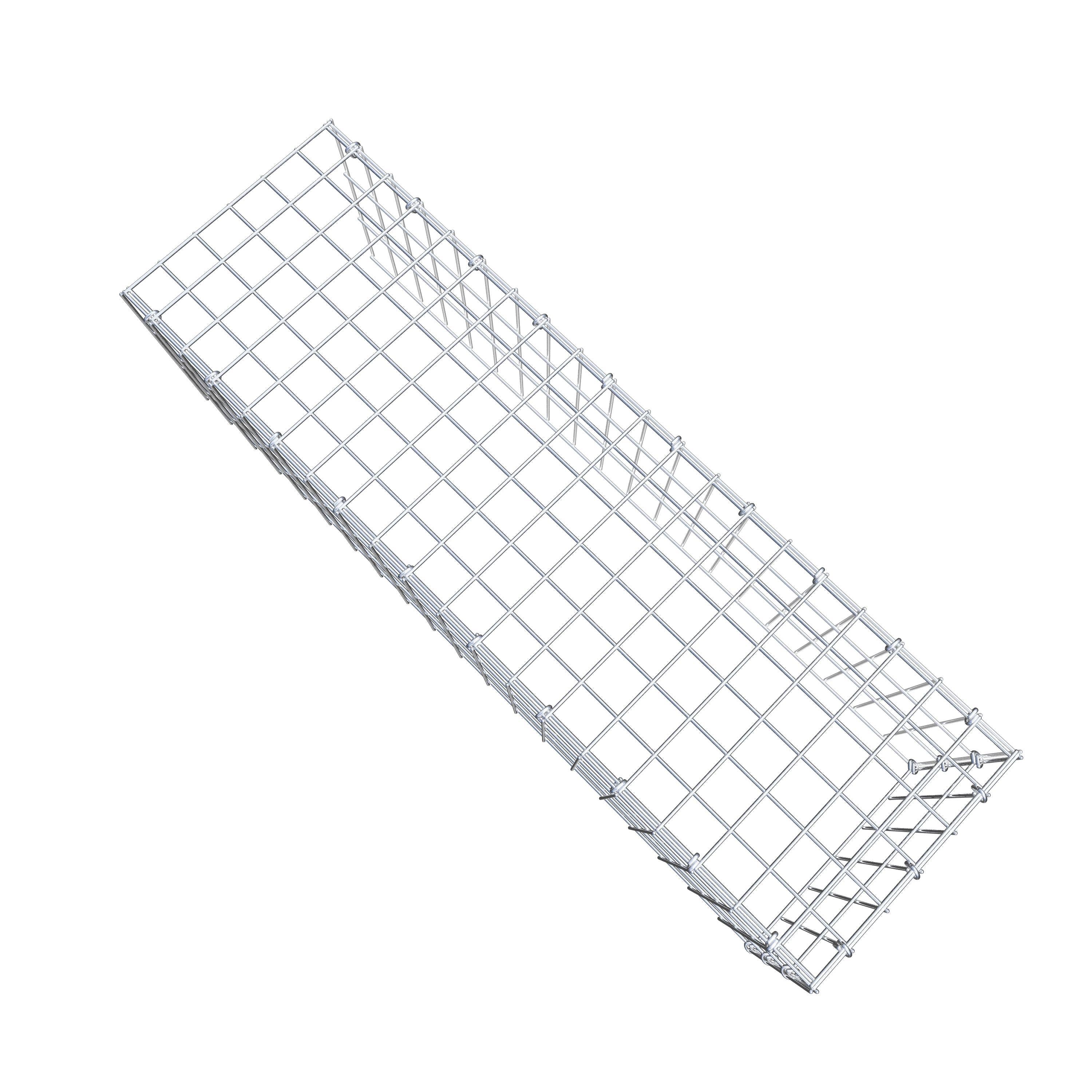 Mounted gabion type 4 100 cm x 30 cm x 30 cm (L x H x D), mesh size 5 cm x 10 cm, C-ring