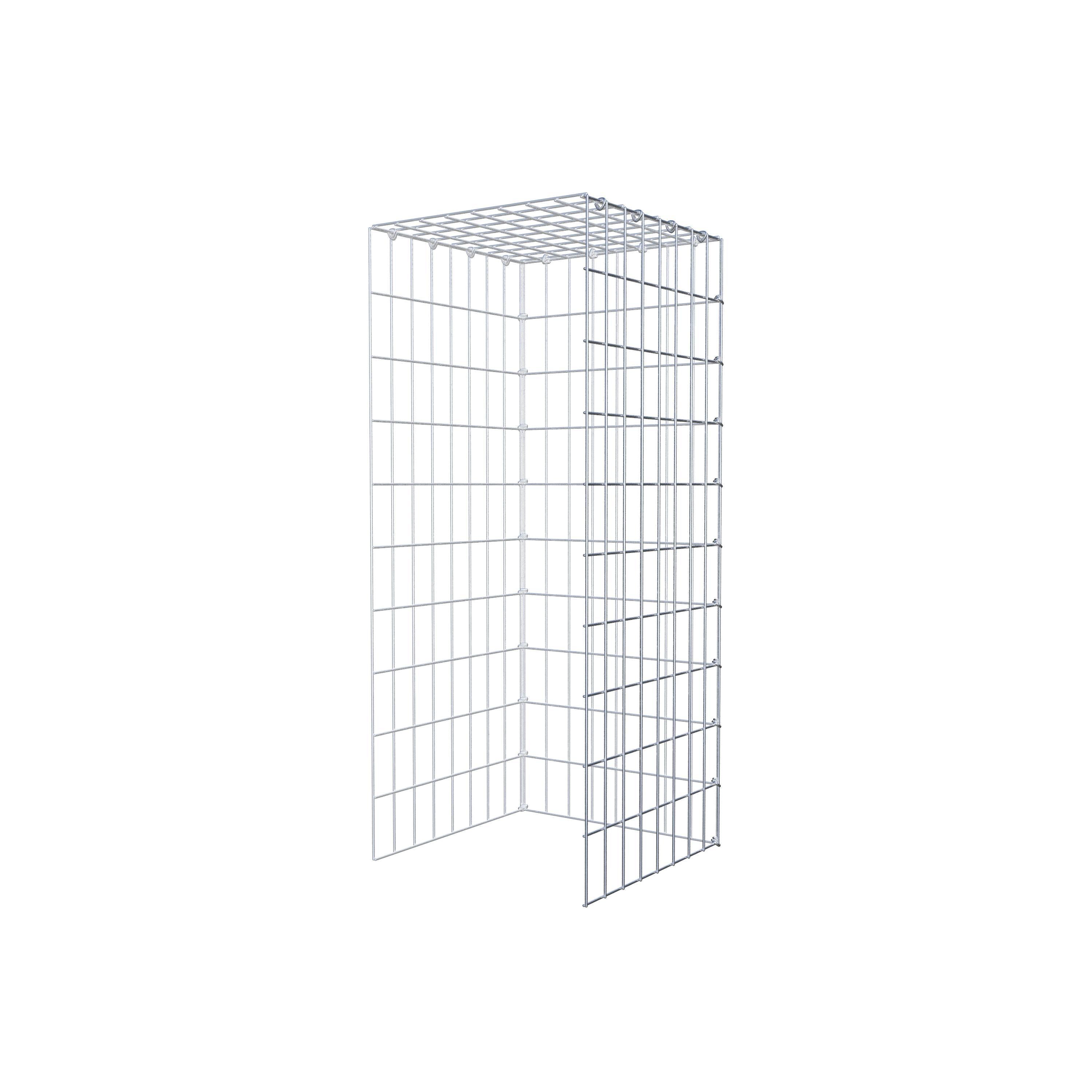 Monteret gabion type 4 100 cm x 40 cm x 40 cm (L x H x D), maskestørrelse 5 cm x 10 cm, C-ring