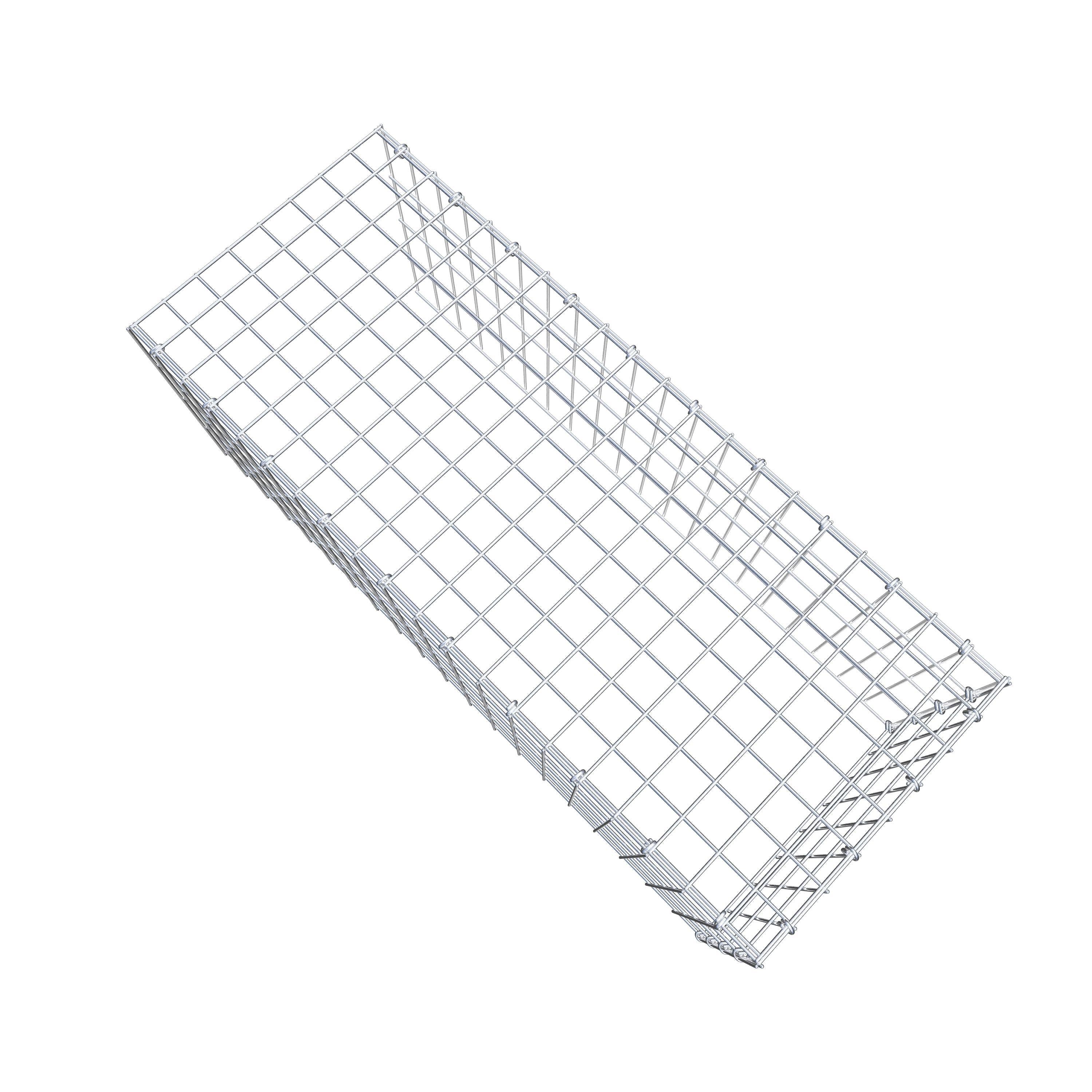 Monteret gabion type 4 100 cm x 40 cm x 40 cm (L x H x D), maskestørrelse 5 cm x 10 cm, C-ring