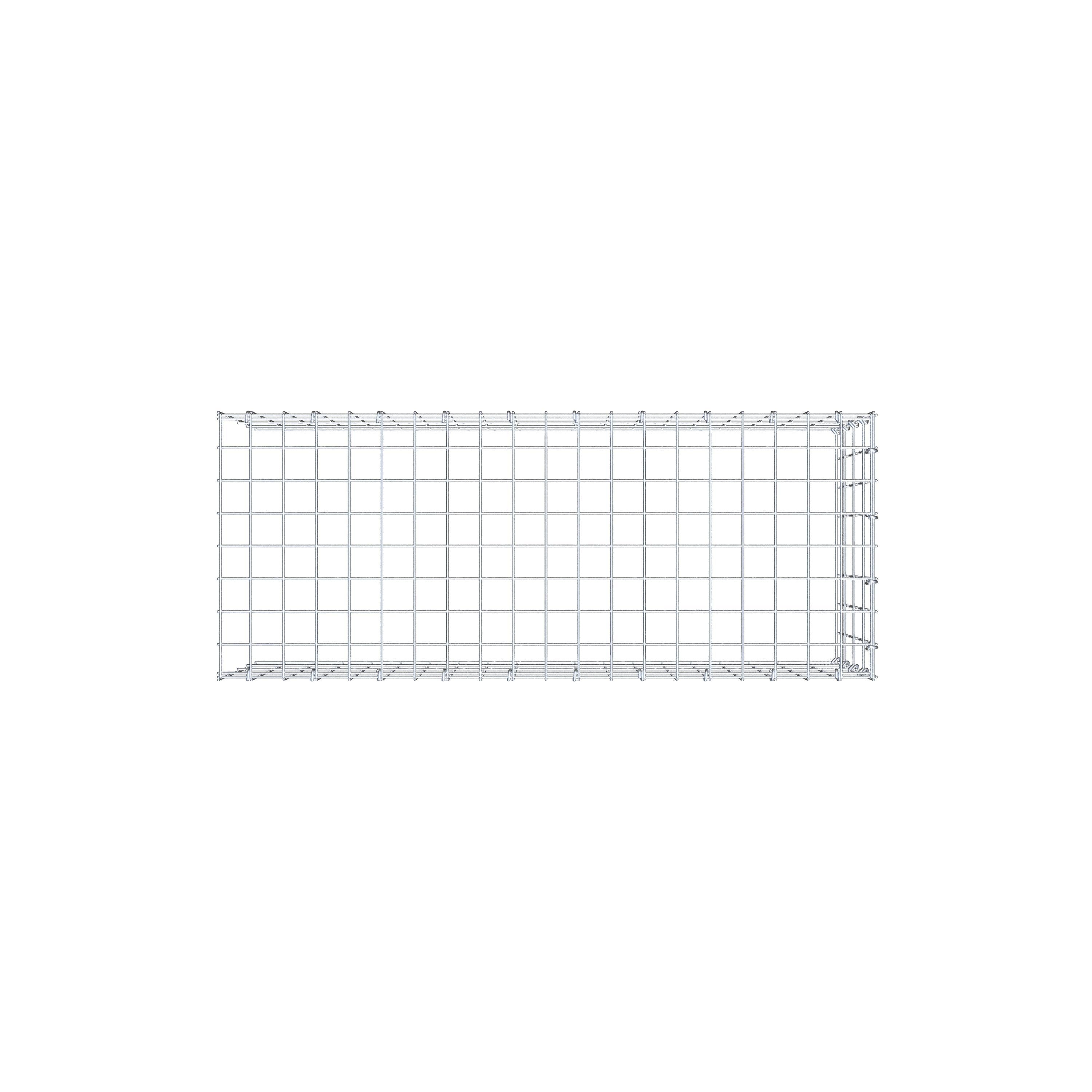 Monteret gabion type 4 100 cm x 40 cm x 40 cm (L x H x D), maskestørrelse 5 cm x 10 cm, C-ring