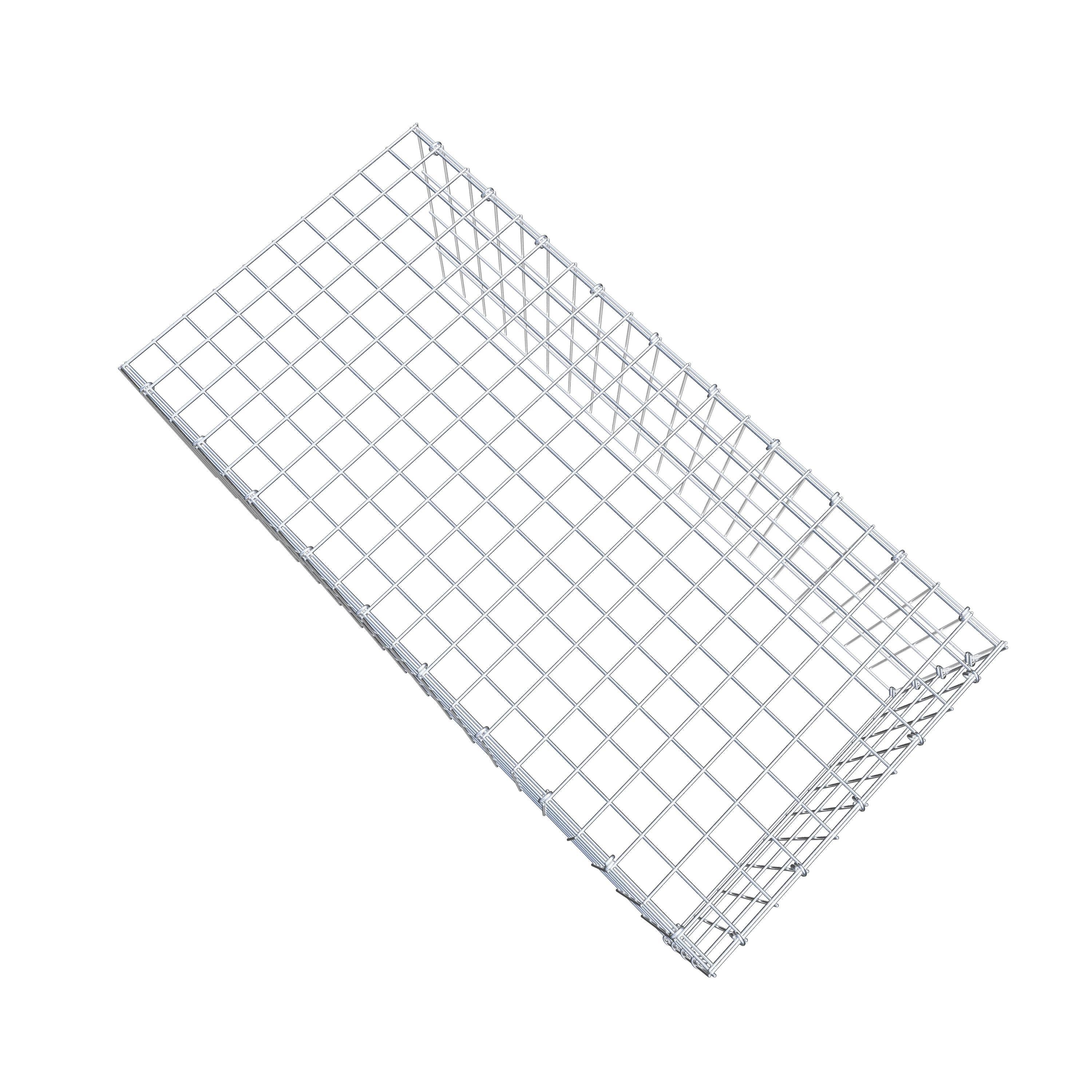 Monteret gabion type 4 100 cm x 40 cm x 50 cm (L x H x D), maskestørrelse 5 cm x 10 cm, C-ring