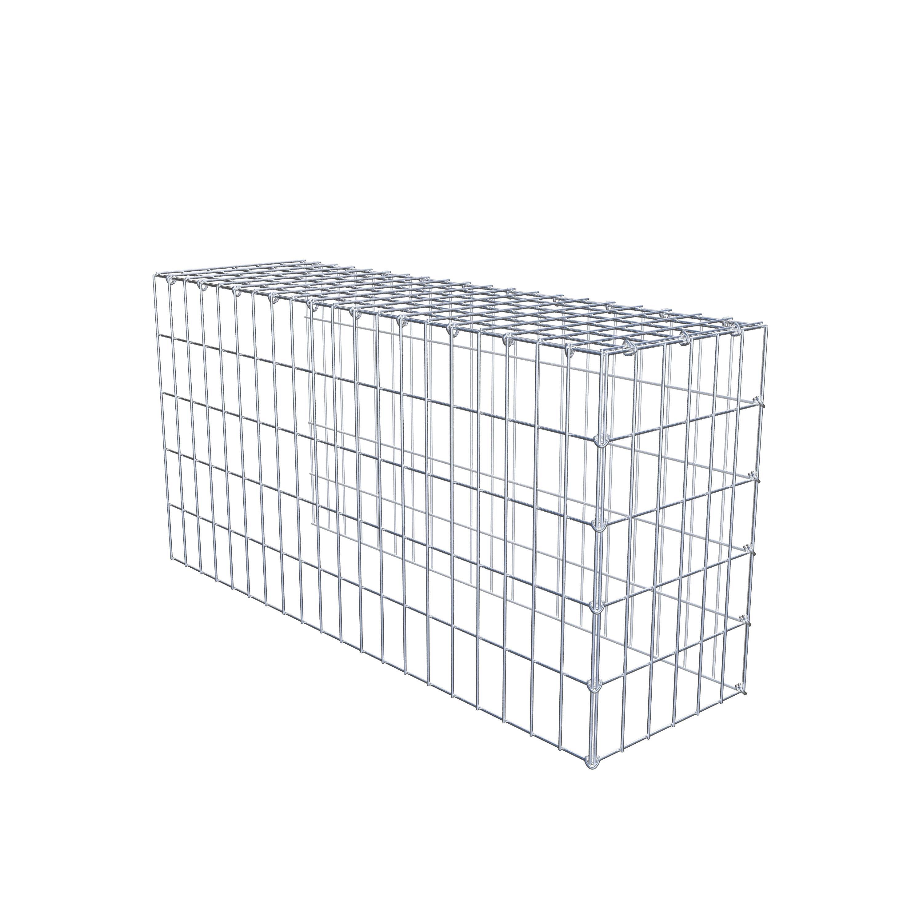 Monteret gabion type 4 100 cm x 50 cm x 30 cm (L x H x D), maskestørrelse 5 cm x 10 cm, C-ring