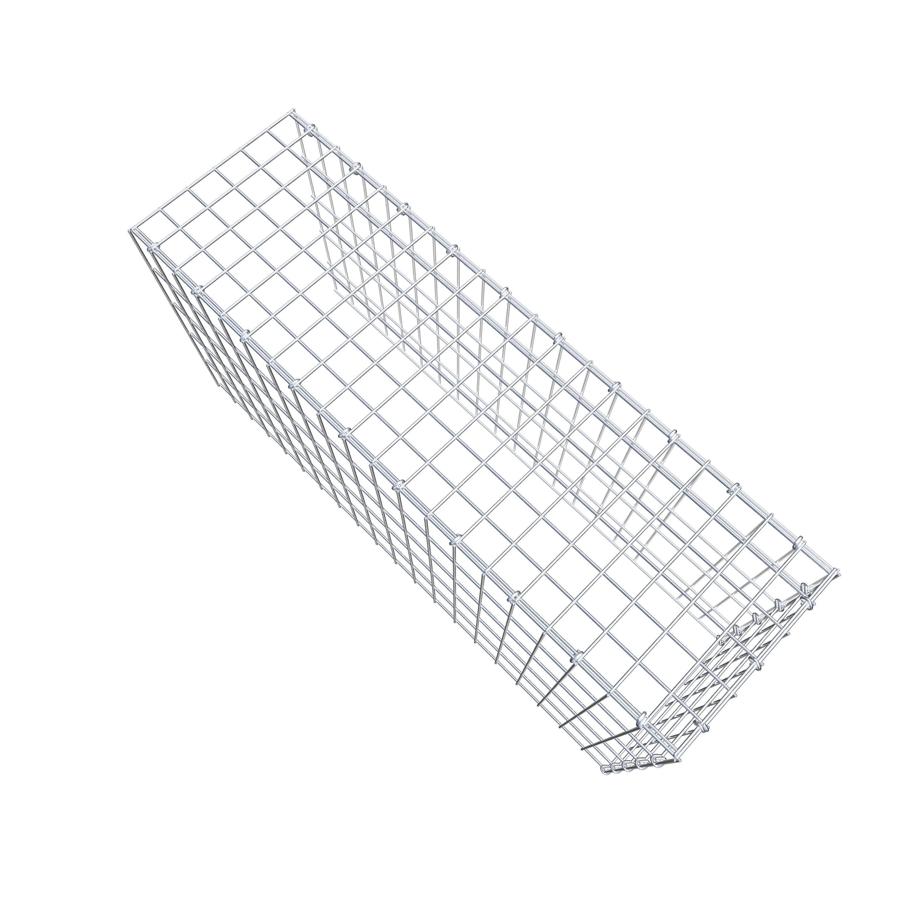 Monteret gabion type 4 100 cm x 50 cm x 30 cm (L x H x D), maskestørrelse 5 cm x 10 cm, C-ring