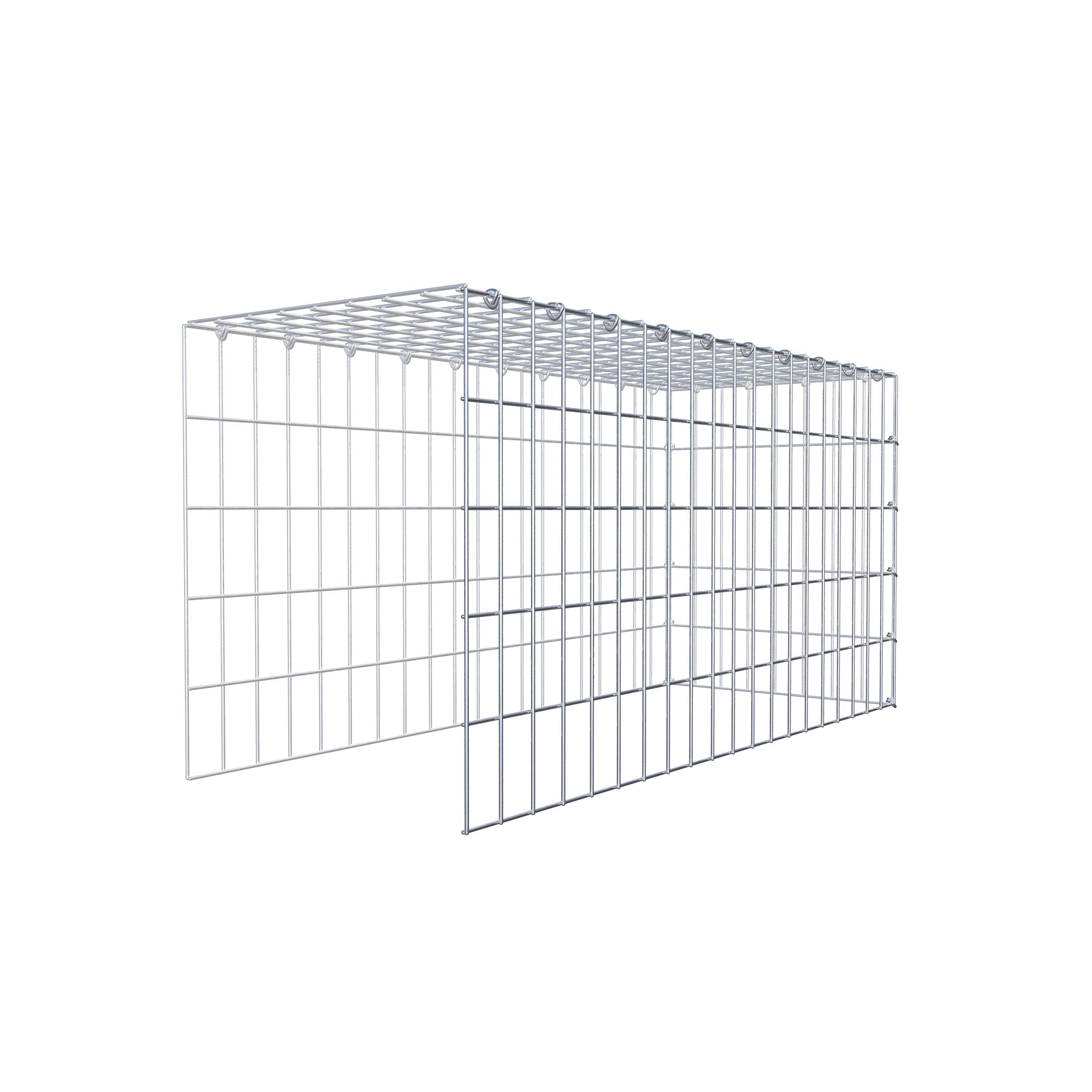 Monteret gabion type 4 100 cm x 50 cm x 40 cm (L x H x D), maskestørrelse 5 cm x 10 cm, C-ring