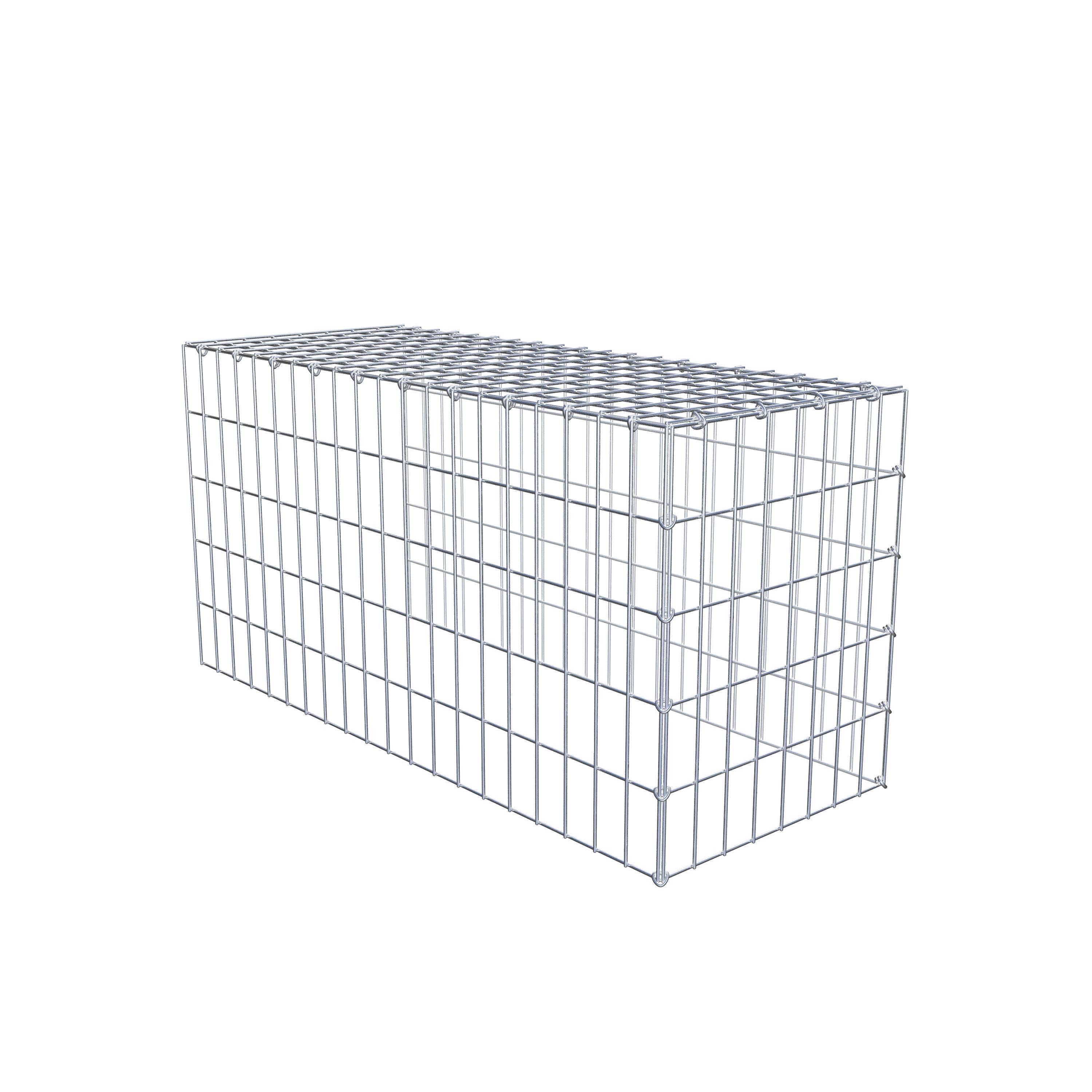 Mounted gabion type 4 100 cm x 50 cm x 40 cm (L x H x D), mesh size 5 cm x 10 cm, C-ring