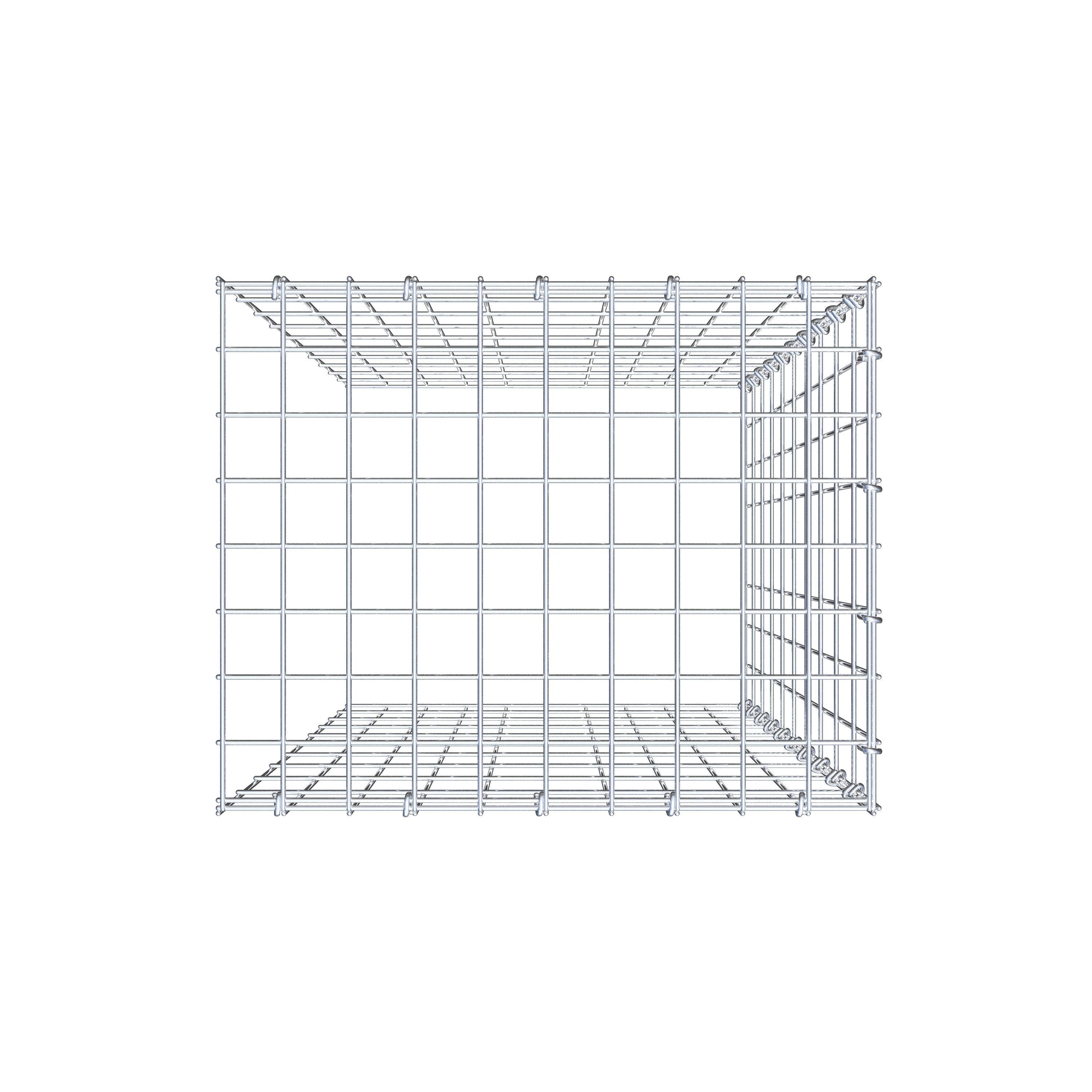 Mounted gabion type 4 100 cm x 50 cm x 40 cm (L x H x D), mesh size 5 cm x 10 cm, C-ring