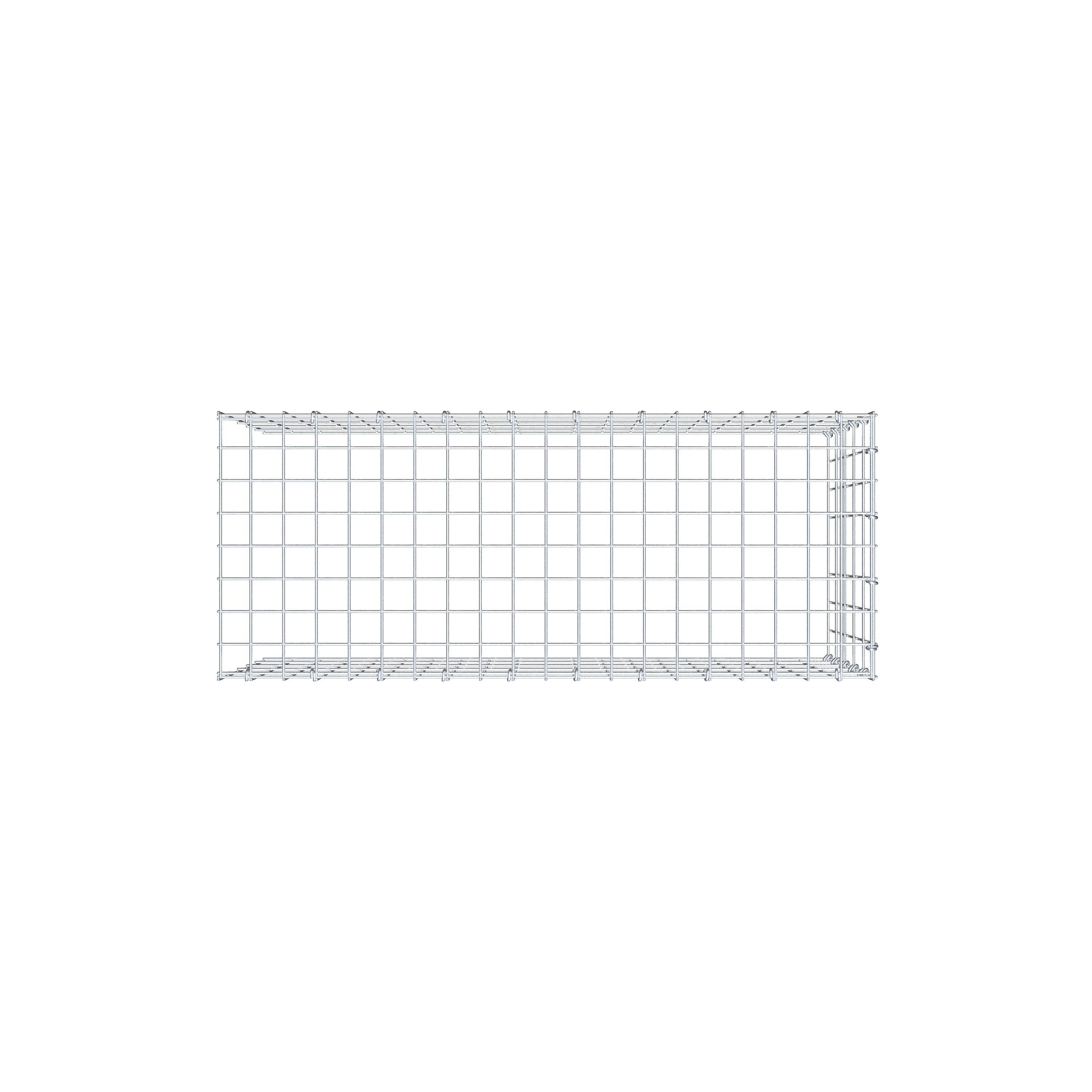 Mounted gabion type 4 100 cm x 50 cm x 40 cm (L x H x D), mesh size 5 cm x 10 cm, C-ring