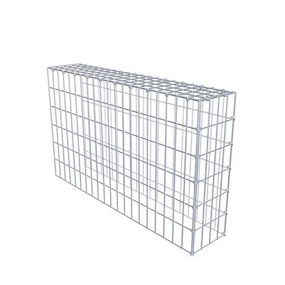 Gavión complementario de tipo 4 100 cm x 60 cm x 20 cm (L x A x P), malla 5 cm x 10 cm, anillo en C