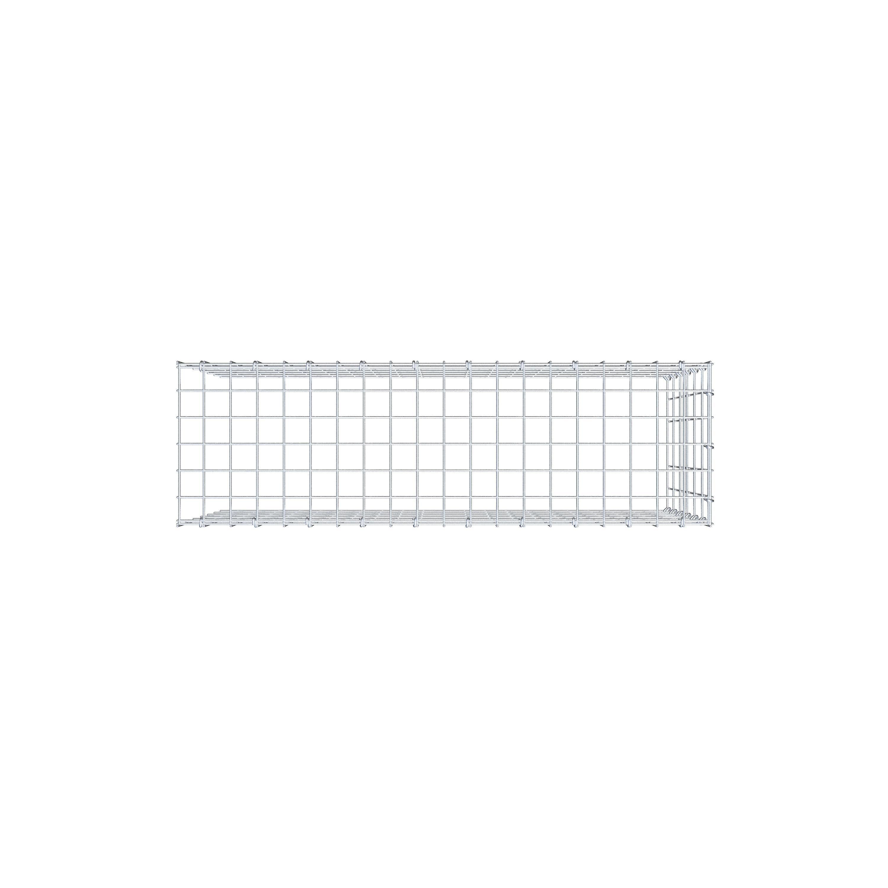 Monteret gabion type 4 100 cm x 60 cm x 30 cm (L x H x D), maskestørrelse 5 cm x 10 cm, C-ring