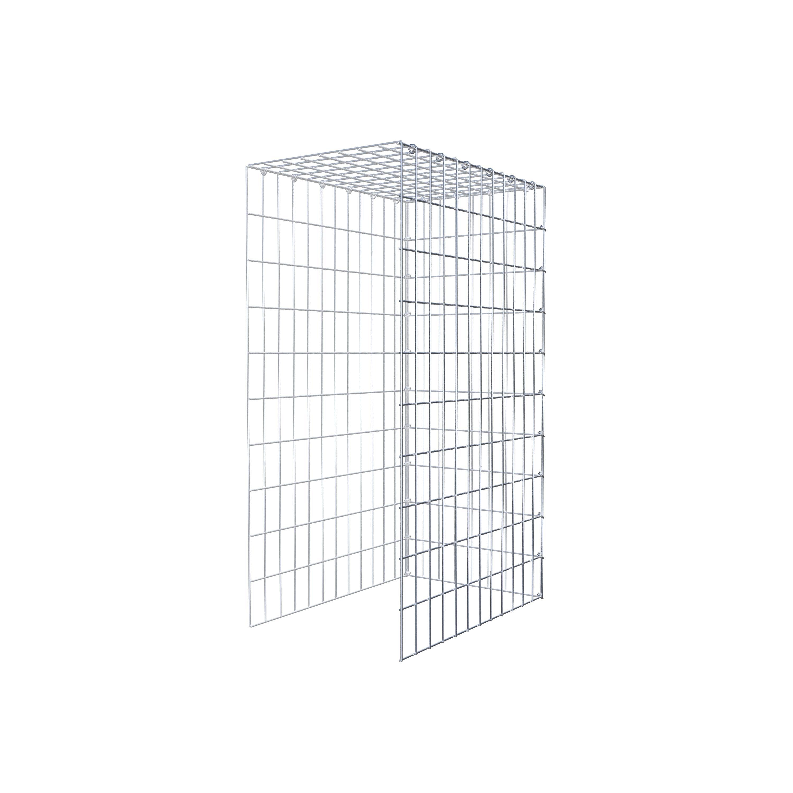 Mounted gabion type 4 100 cm x 60 cm x 40 cm (L x H x D), mesh size 5 cm x 10 cm, C-ring