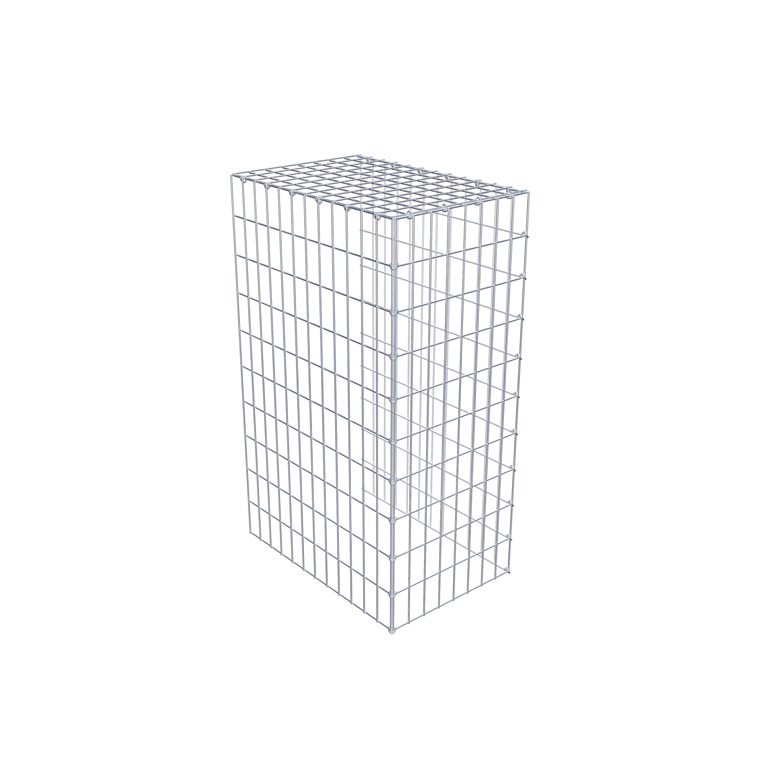 Monteret gabion type 4 100 cm x 60 cm x 40 cm (L x H x D), maskestørrelse 5 cm x 10 cm, C-ring