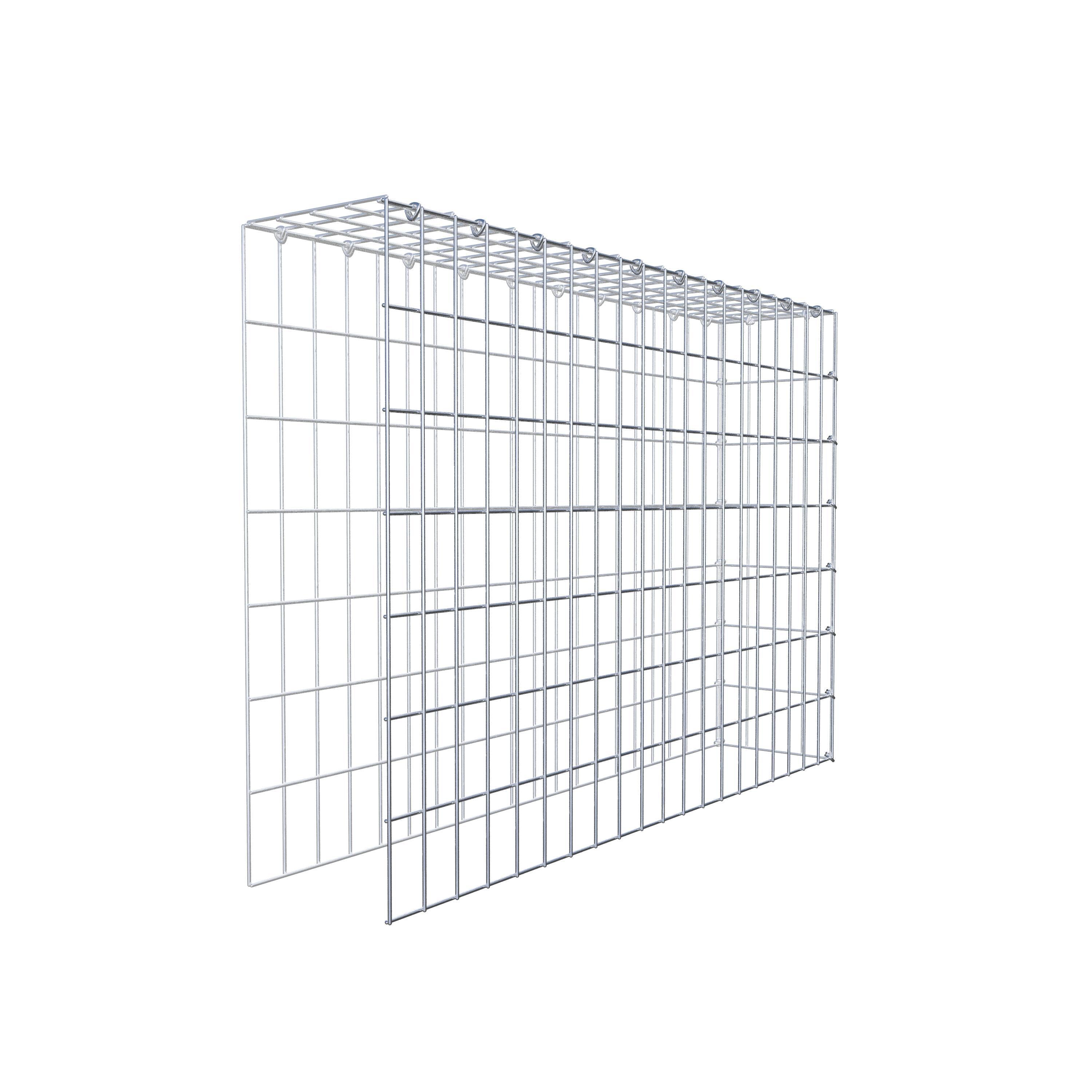 Monteret gabion type 4 100 cm x 70 cm x 20 cm (L x H x D), maskestørrelse 5 cm x 10 cm, C-ring