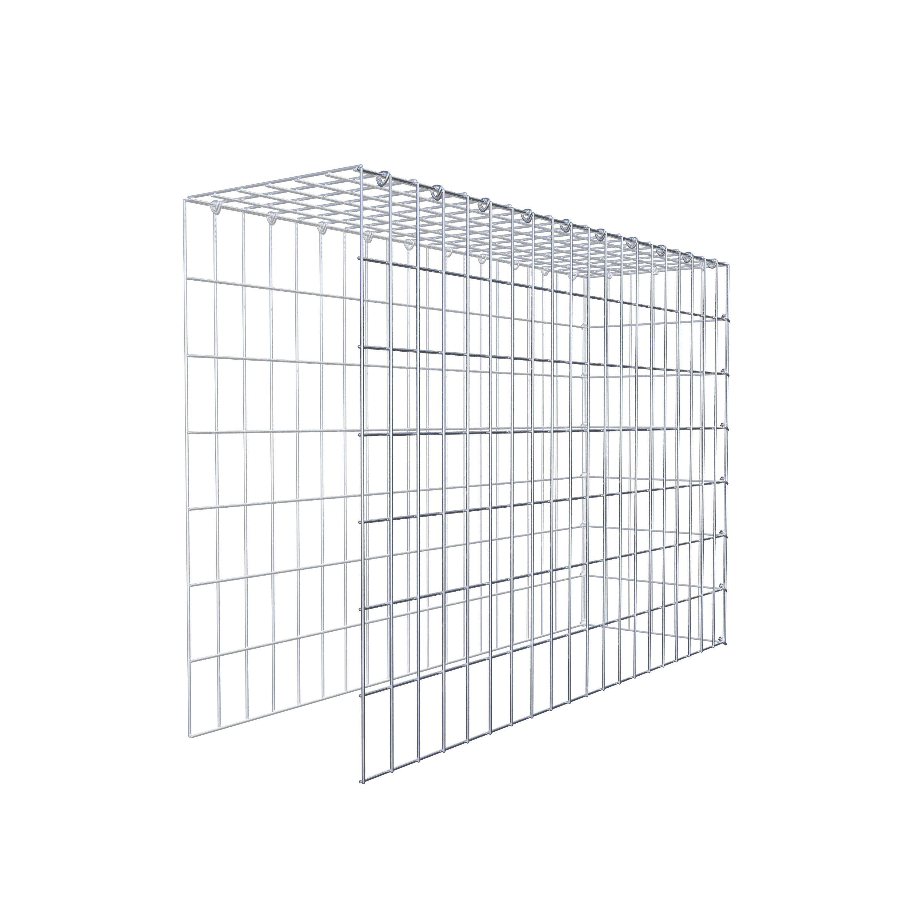 Monteret gabion type 4 100 cm x 70 cm x 30 cm (L x H x D), maskestørrelse 5 cm x 10 cm, C-ring