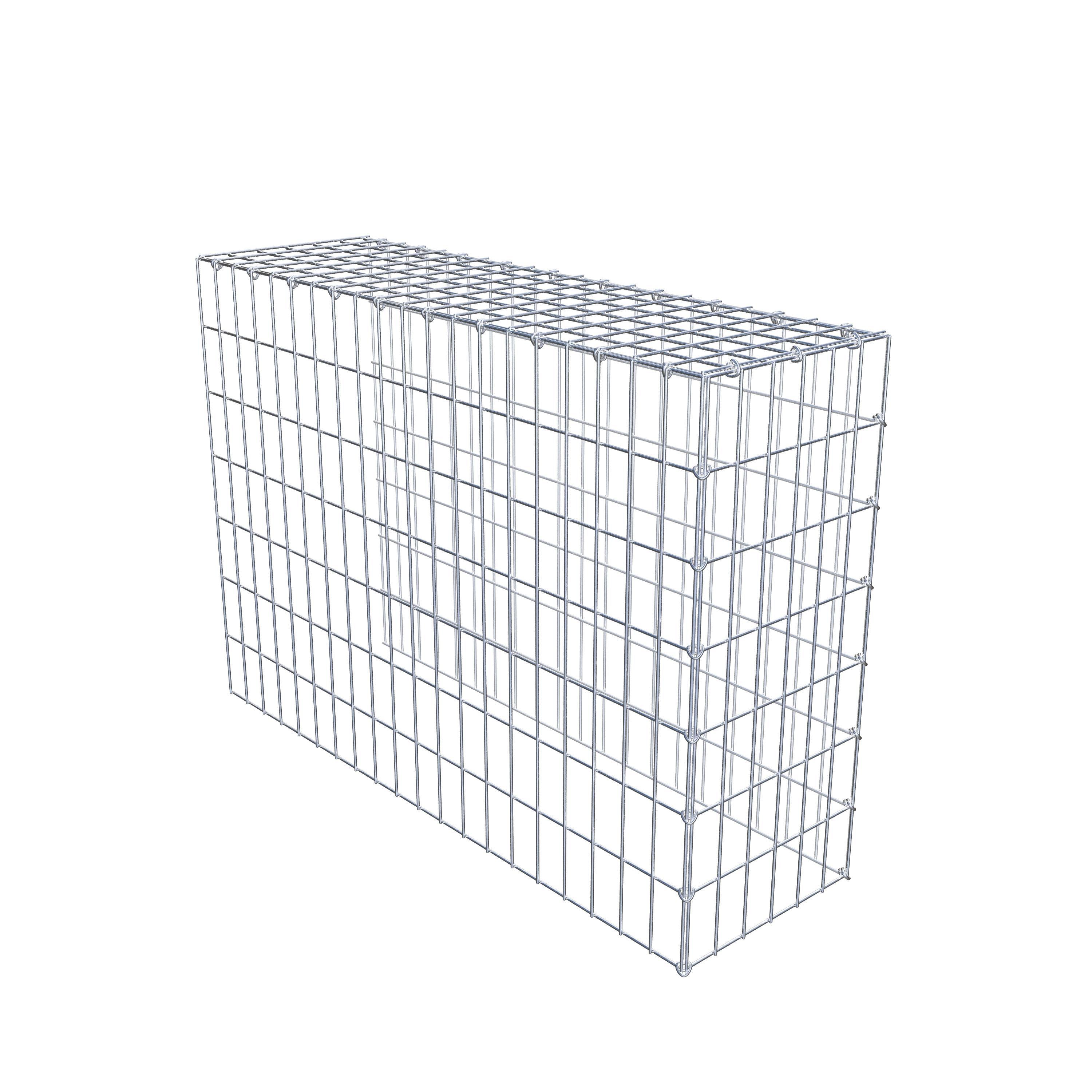 Monteret gabion type 4 100 cm x 70 cm x 30 cm (L x H x D), maskestørrelse 5 cm x 10 cm, C-ring