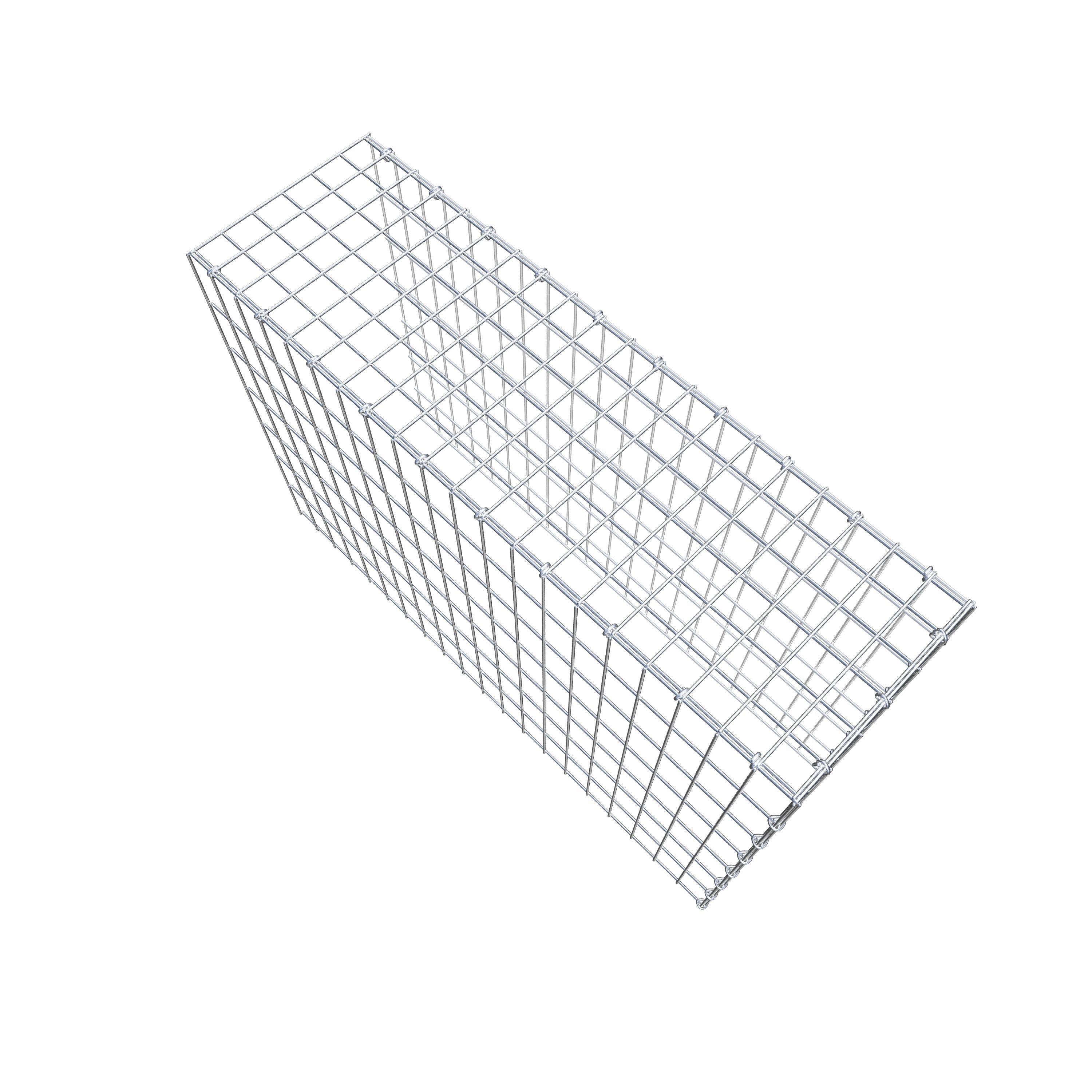 Monteret gabion type 4 100 cm x 70 cm x 30 cm (L x H x D), maskestørrelse 5 cm x 10 cm, C-ring