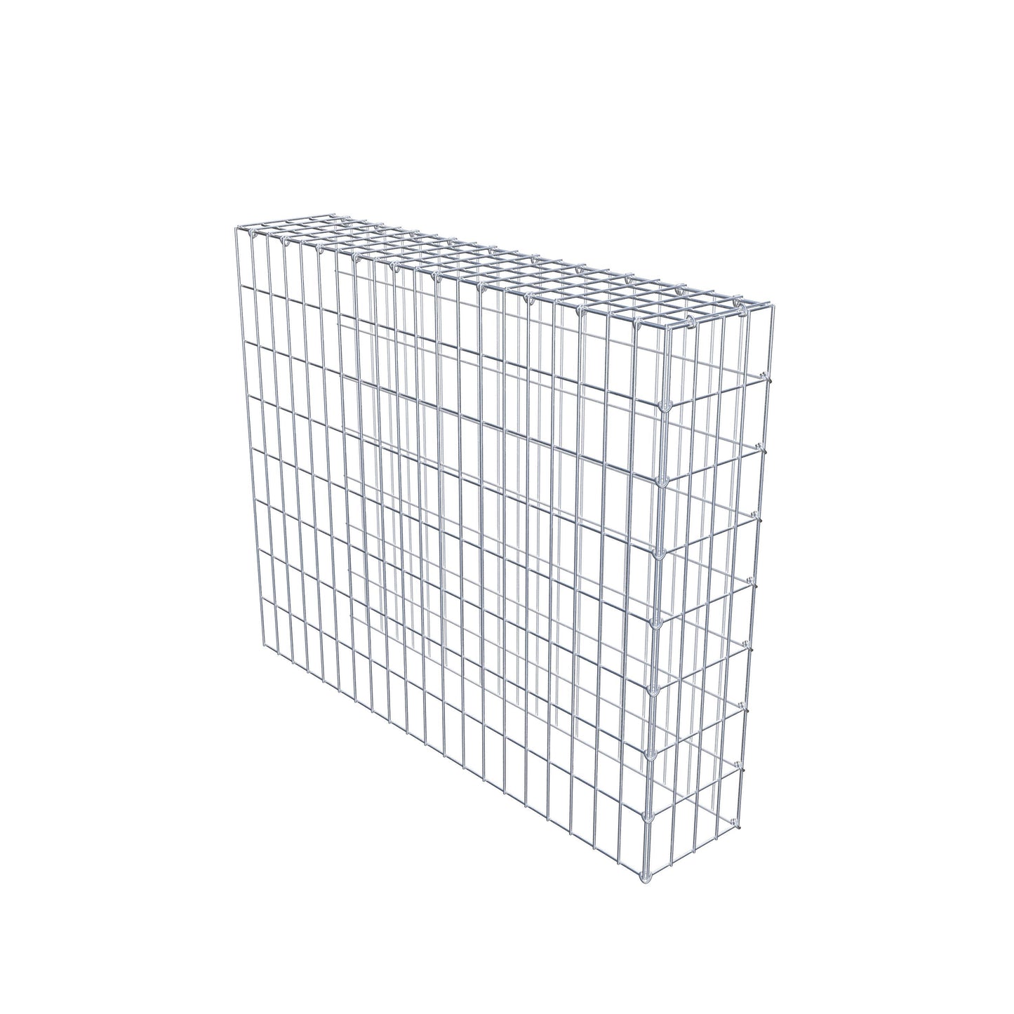 Typ 4 påbyggnadsgabion 100 cm x 80 cm x 20 cm (L x H x D), maskstorlek 5 cm x 10 cm, C-ring