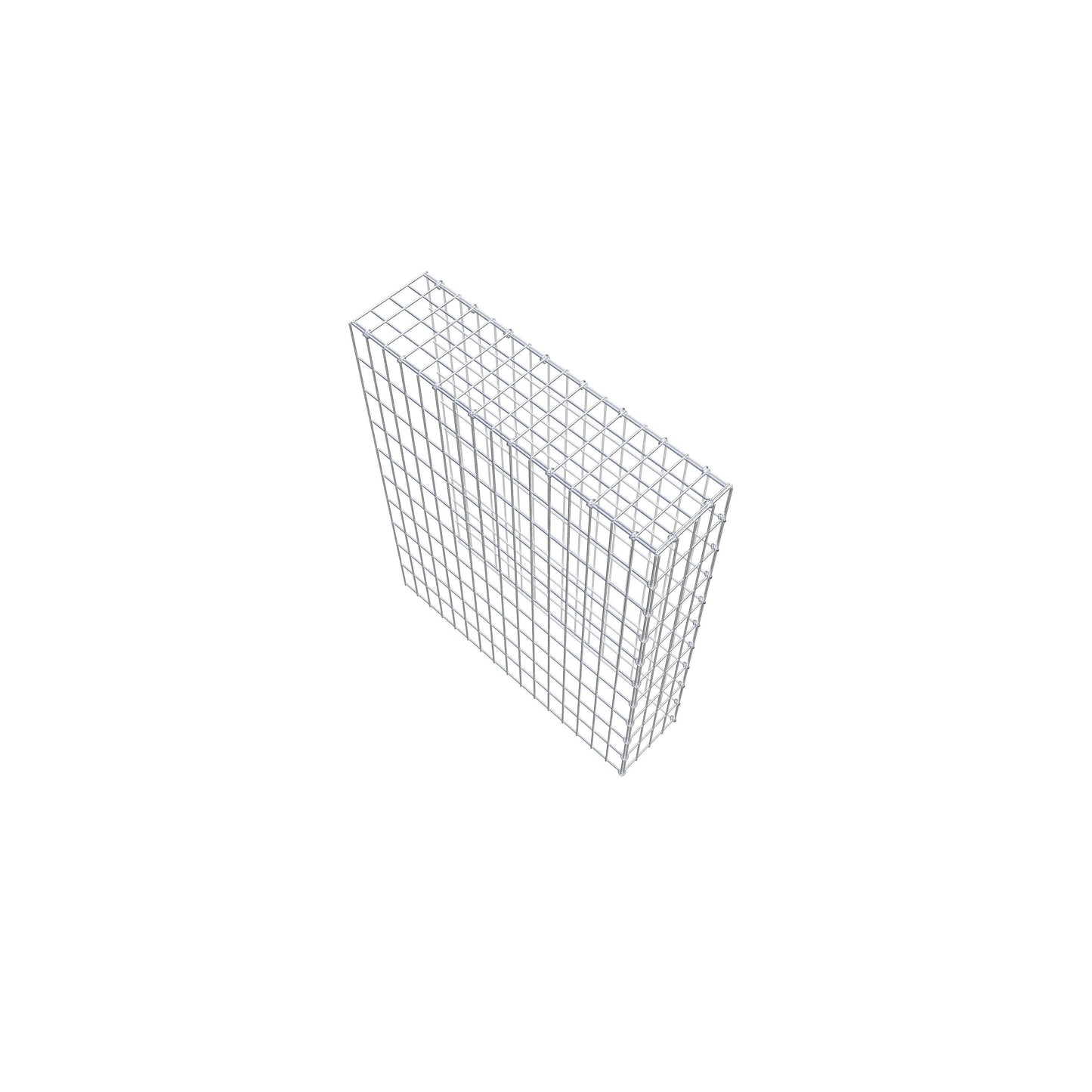 Typ 4 påbyggnadsgabion 100 cm x 80 cm x 20 cm (L x H x D), maskstorlek 5 cm x 10 cm, C-ring