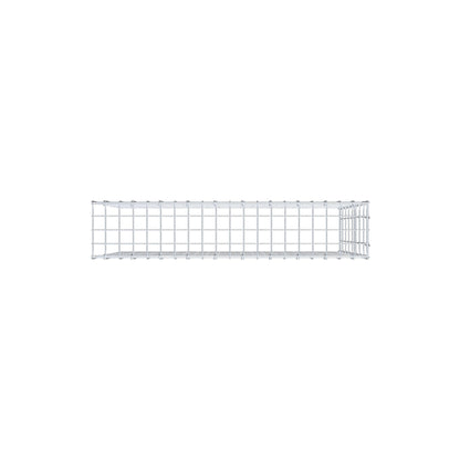 Typ 4 påbyggnadsgabion 100 cm x 80 cm x 20 cm (L x H x D), maskstorlek 5 cm x 10 cm, C-ring