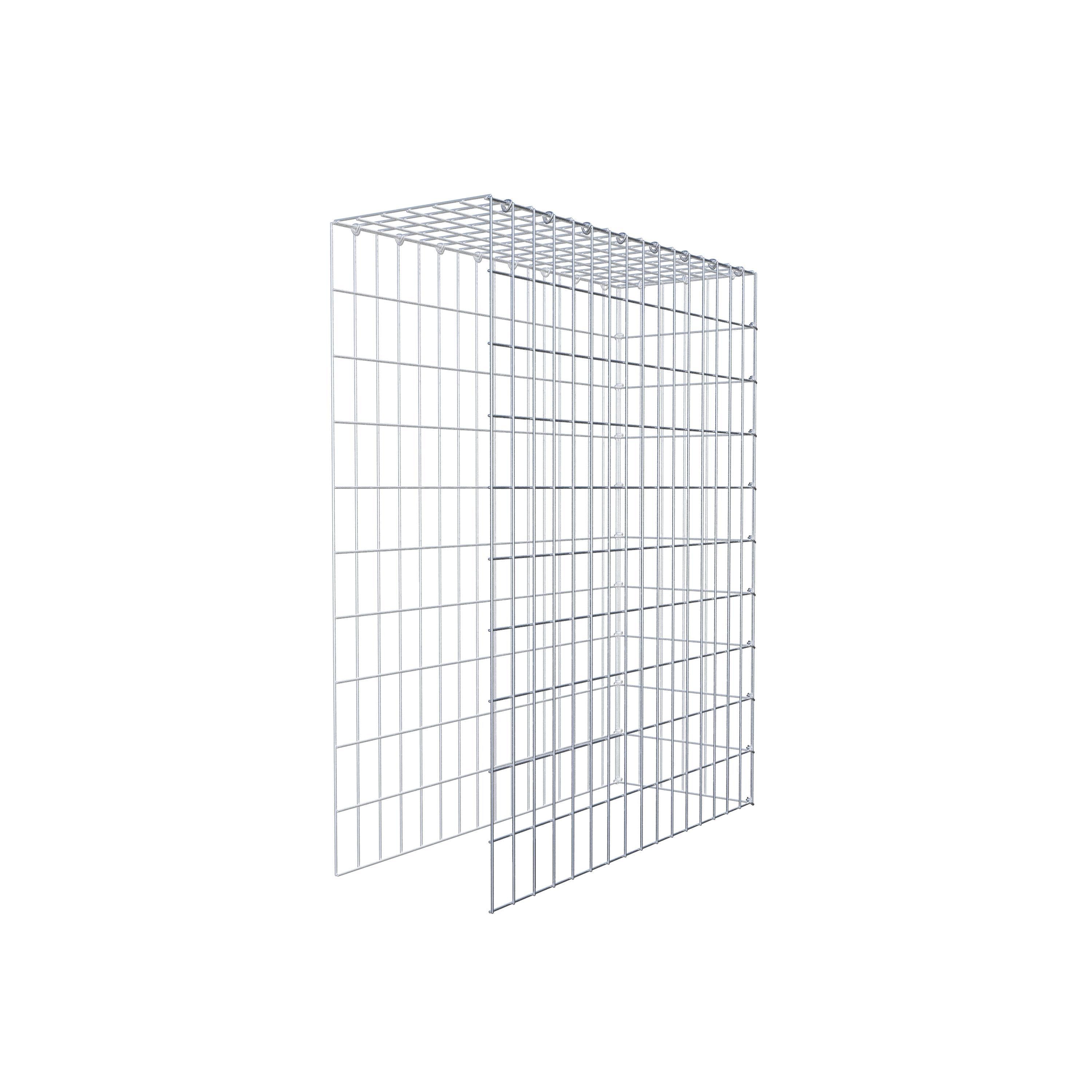 Mounted gabion type 4 100 cm x 80 cm x 30 cm (L x H x D), mesh size 5 cm x 10 cm, C-ring