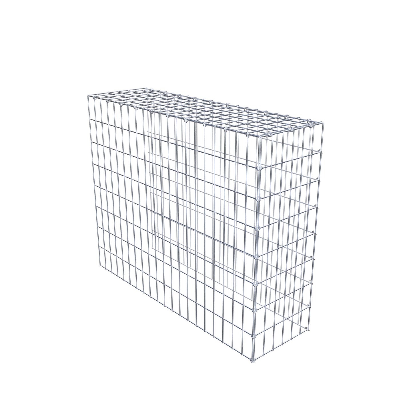 Mounted gabion type 4 100 cm x 80 cm x 30 cm (L x H x D), mesh size 5 cm x 10 cm, C-ring