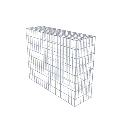 Mounted gabion type 4 100 cm x 80 cm x 30 cm (L x H x D), mesh size 5 cm x 10 cm, C-ring