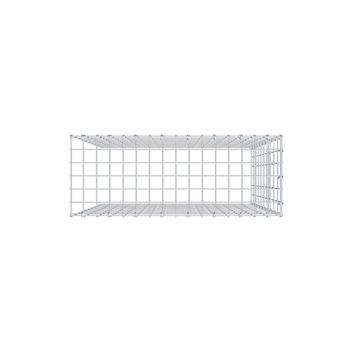 Mounted gabion type 4 100 cm x 80 cm x 30 cm (L x H x D), mesh size 5 cm x 10 cm, C-ring