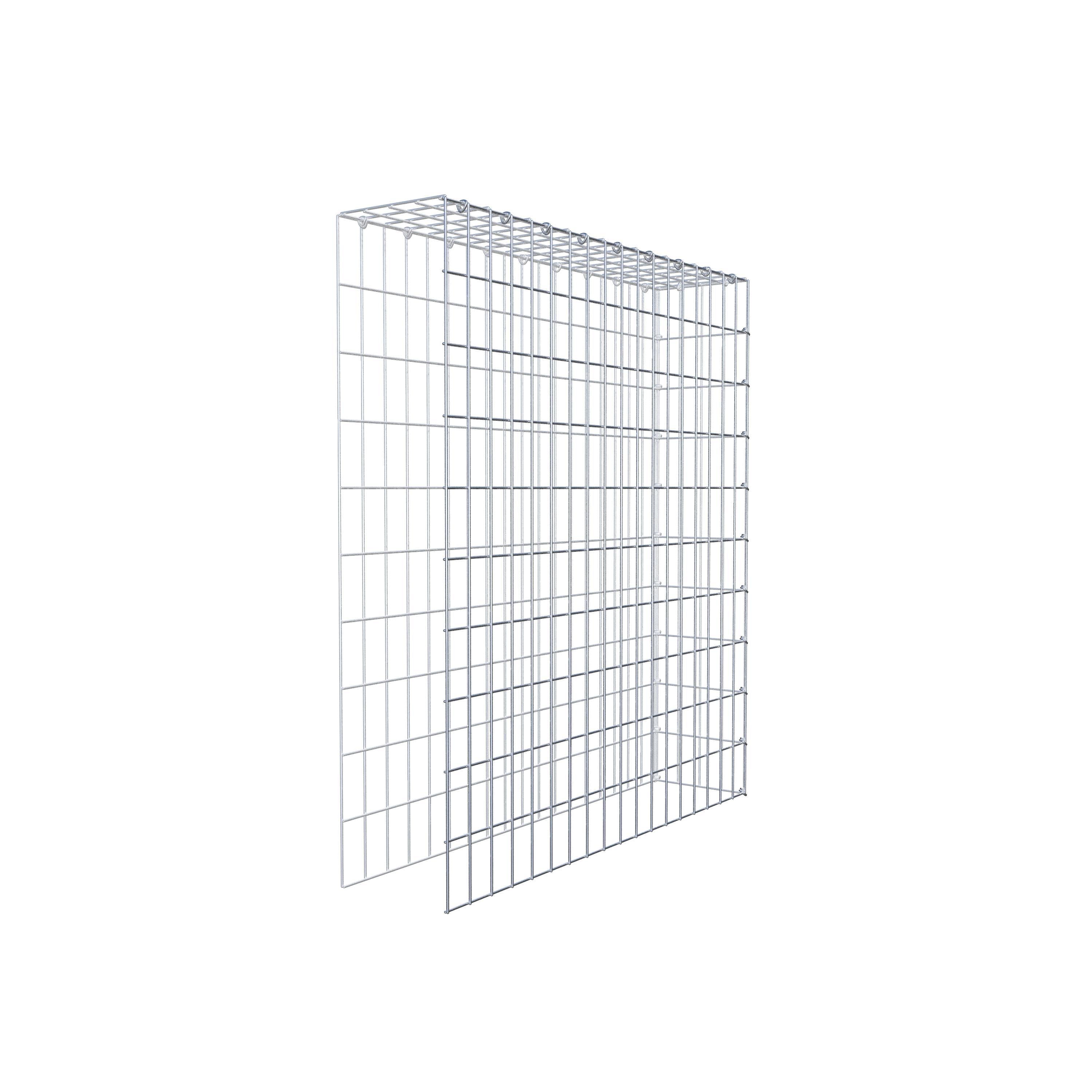 Mounted gabion type 4 100 cm x 90 cm x 20 cm (L x H x D), mesh size 5 cm x 10 cm, C-ring